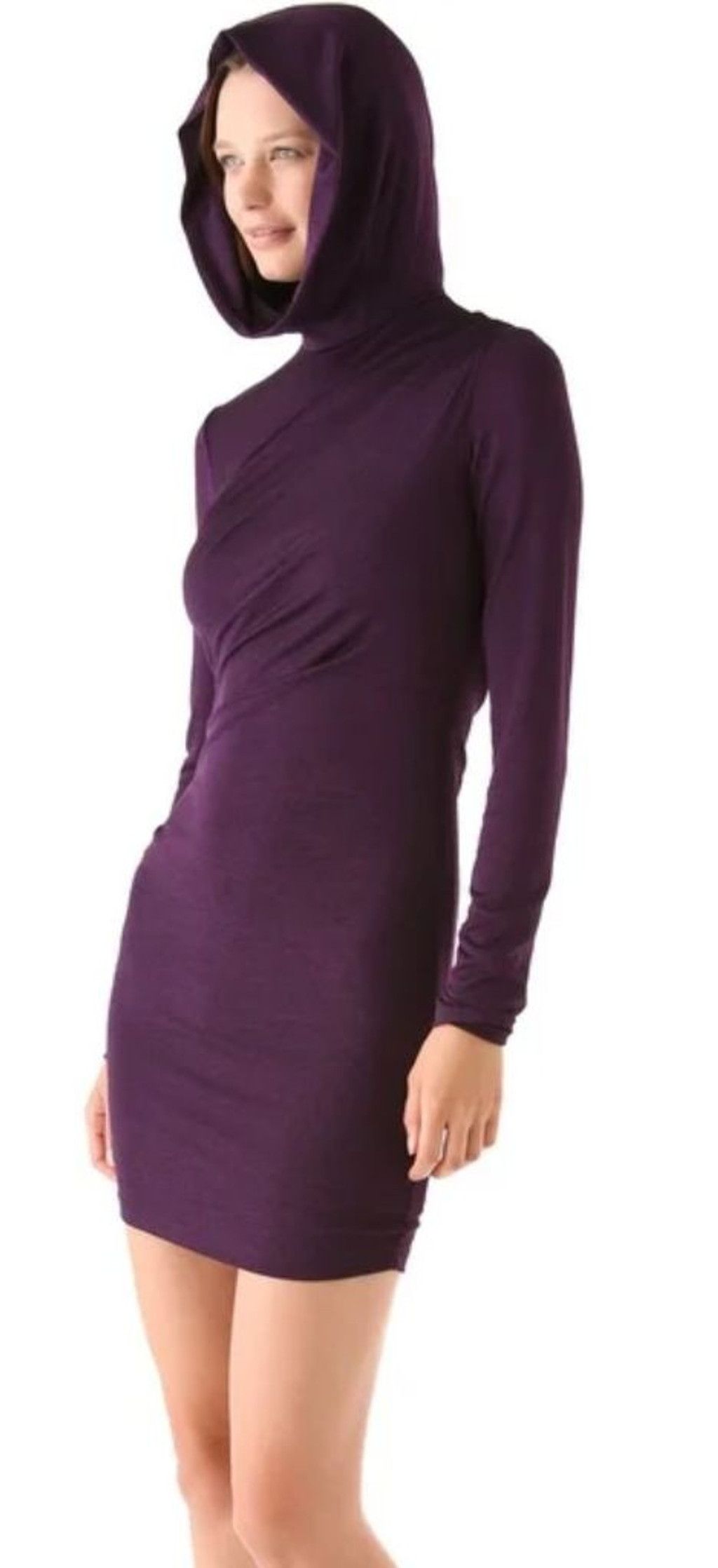 Alexander Wang Alexander Wang Purple Draped Hoodie Dress Size M Size M / US 6-8 / IT 42-44 - 1 Thumbnail