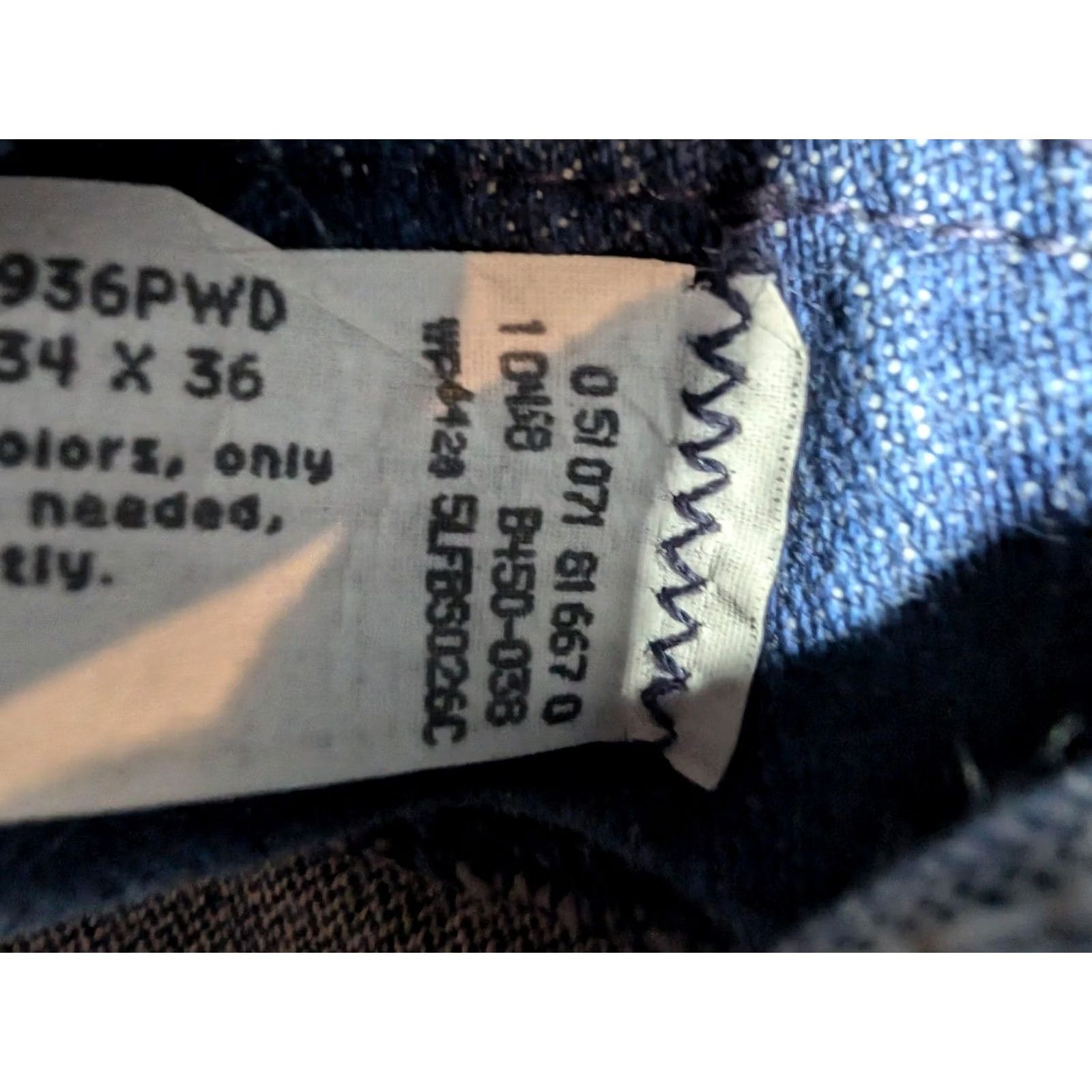 Wrangler Vintage Wrangler Jeans Mens 34x36 Blue 936PWD Cowboy Cut Western Straight Denim Cotton Five Pocket Zip Drive: USA Made - 1990s Style Mens Jeans Size US 34 / EU 50 - 6 Thumbnail