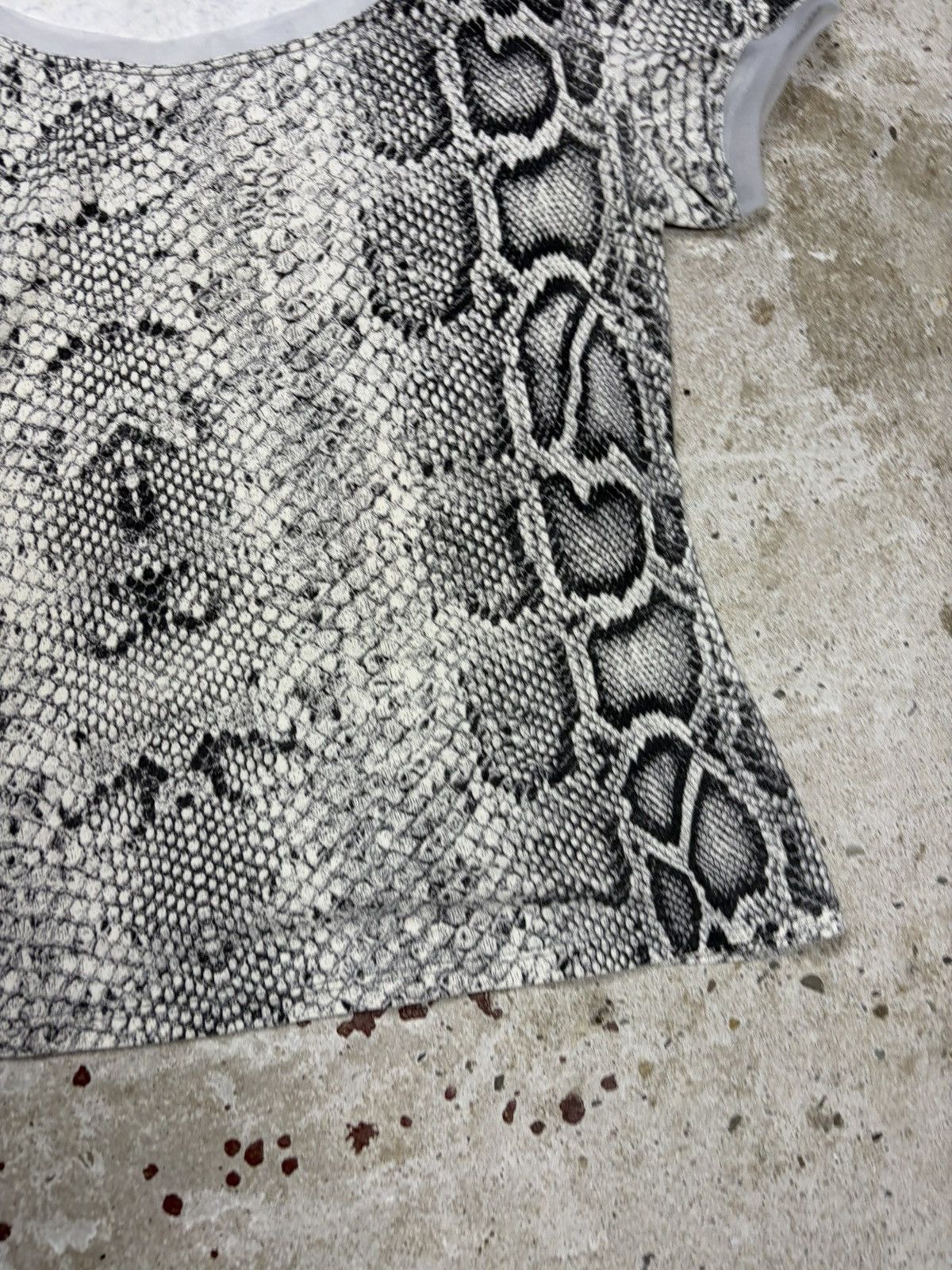 Roberto Cavalli Vintage 2000s Roberto Cavalli Snake Skin Print Set Skirt Size 29" - 18 Thumbnail