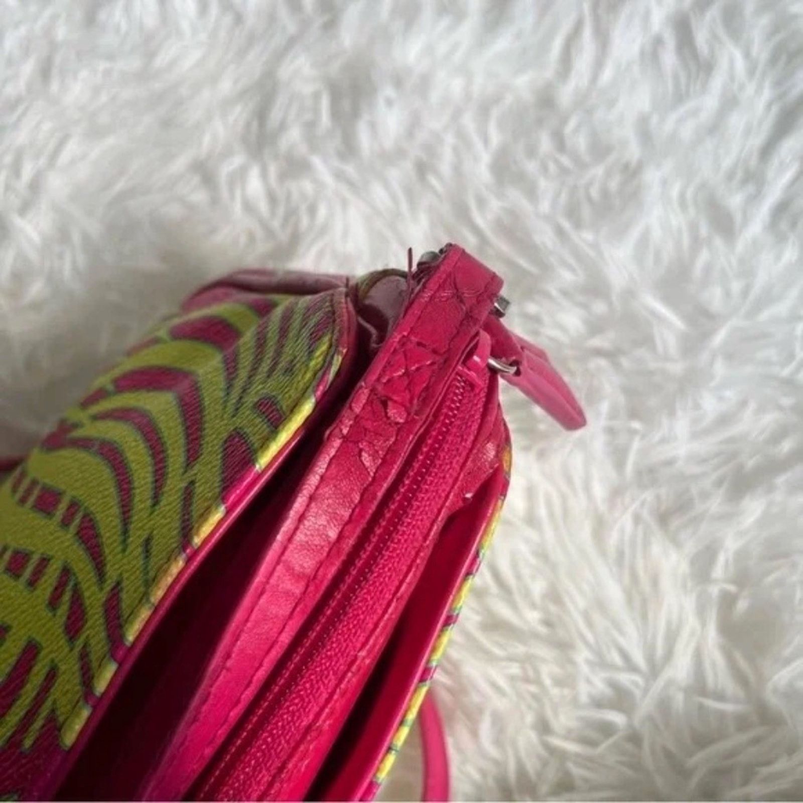 Vera Bradley Vera Bradley "Palm Fronds" Small Crossbody Bag - Bright Pink Size ONE SIZE - 12 Thumbnail