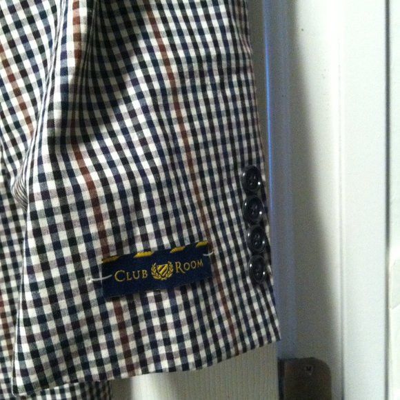 Club Room CLUB ROOM MEN'S NEW 100%COTTON SPORT JACKET BLAZER SIZE: 42R Size 42R - 8 Thumbnail