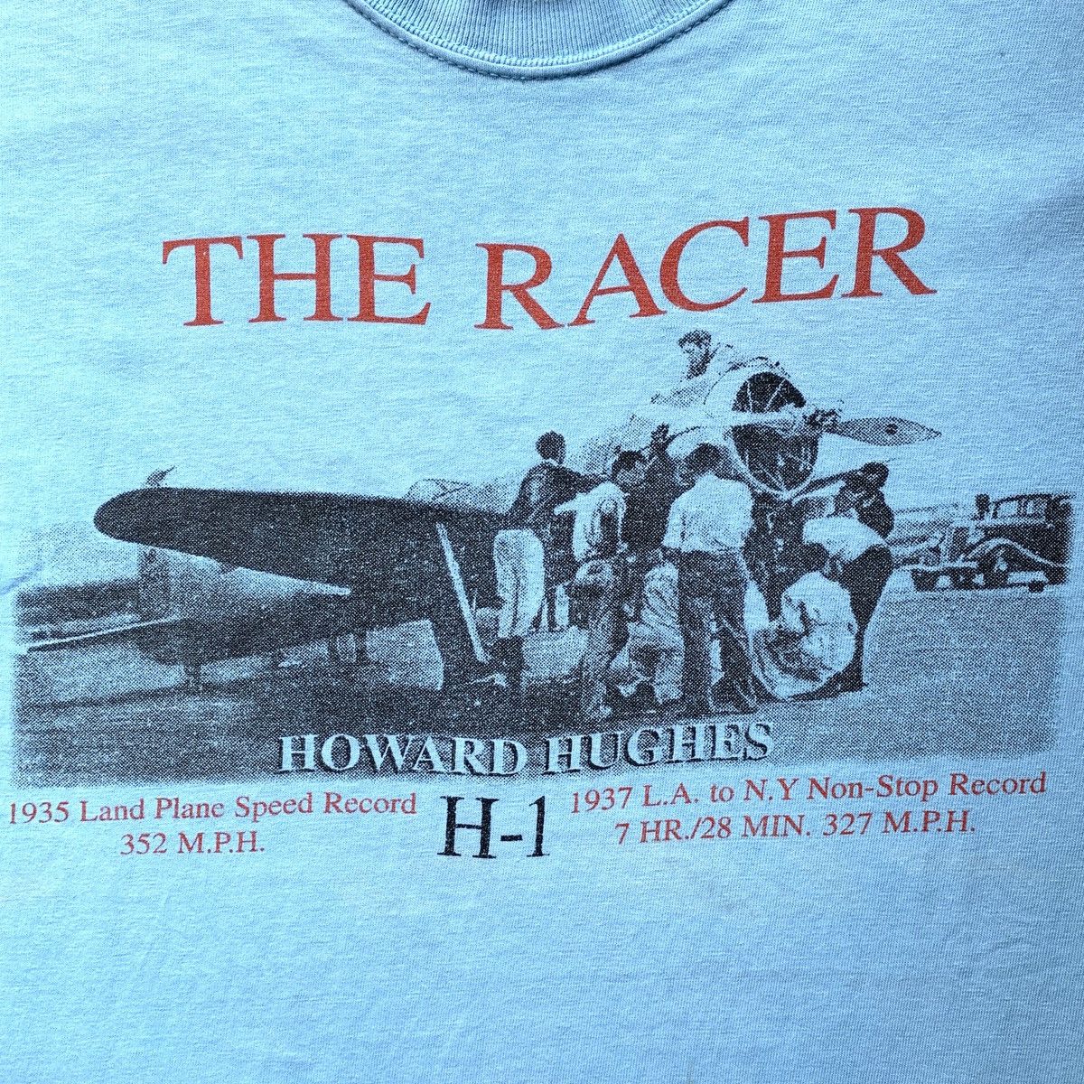 Vintage 1990s "Howard Hughes, The Racer" Hanes Tee Size US XL / EU 56 / 4 - 4 Thumbnail