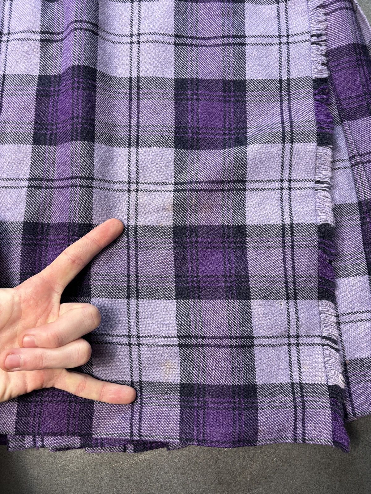 Marks & Spencer × Vintage 1960s Plaid Skirt Vintage St. Michaels England Tartan School Size 23" - 17 Thumbnail