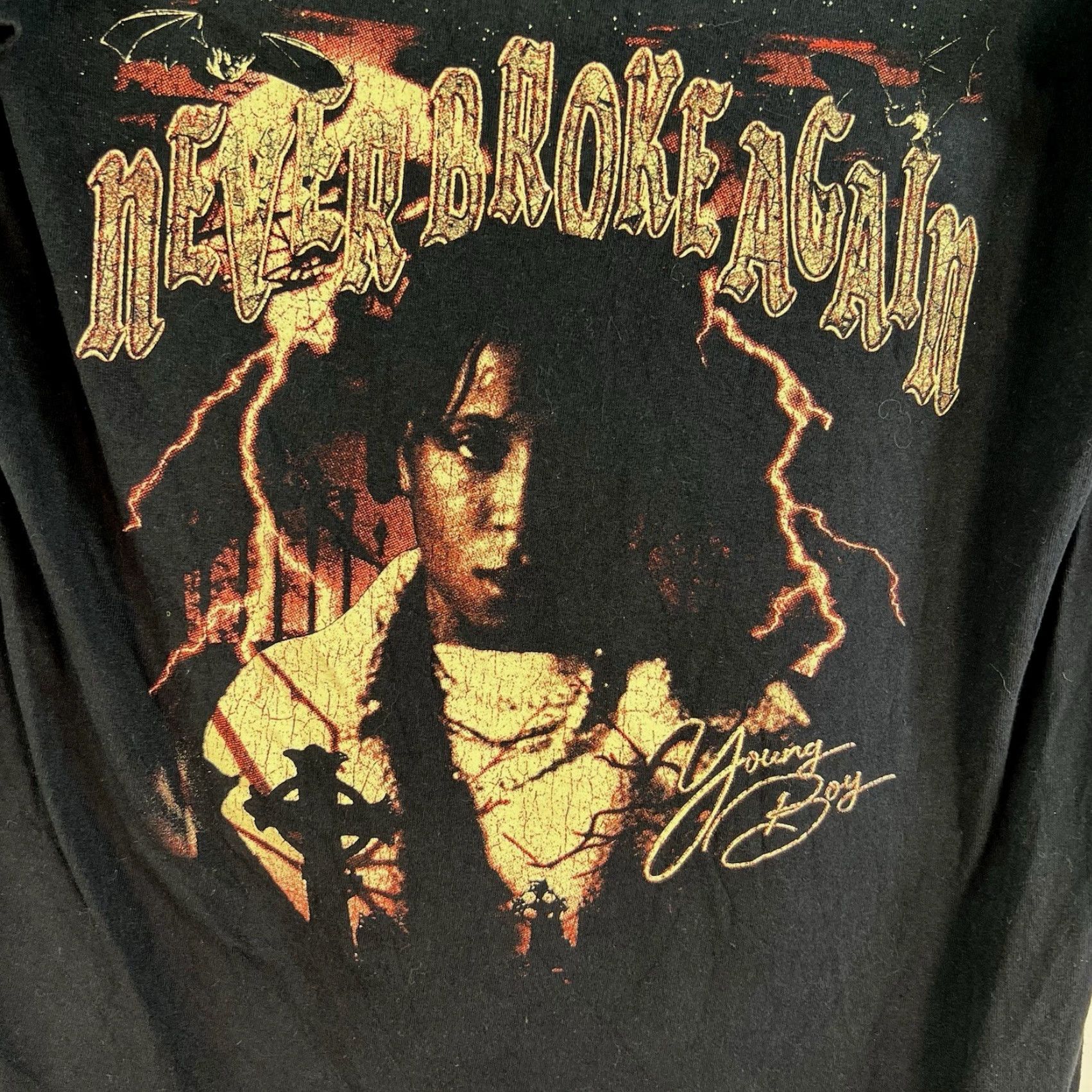 Vintage Never Broke Again T-Shirt Adult L Black Young Boy Size US L / EU 52-54 / 3 - 2 Thumbnail