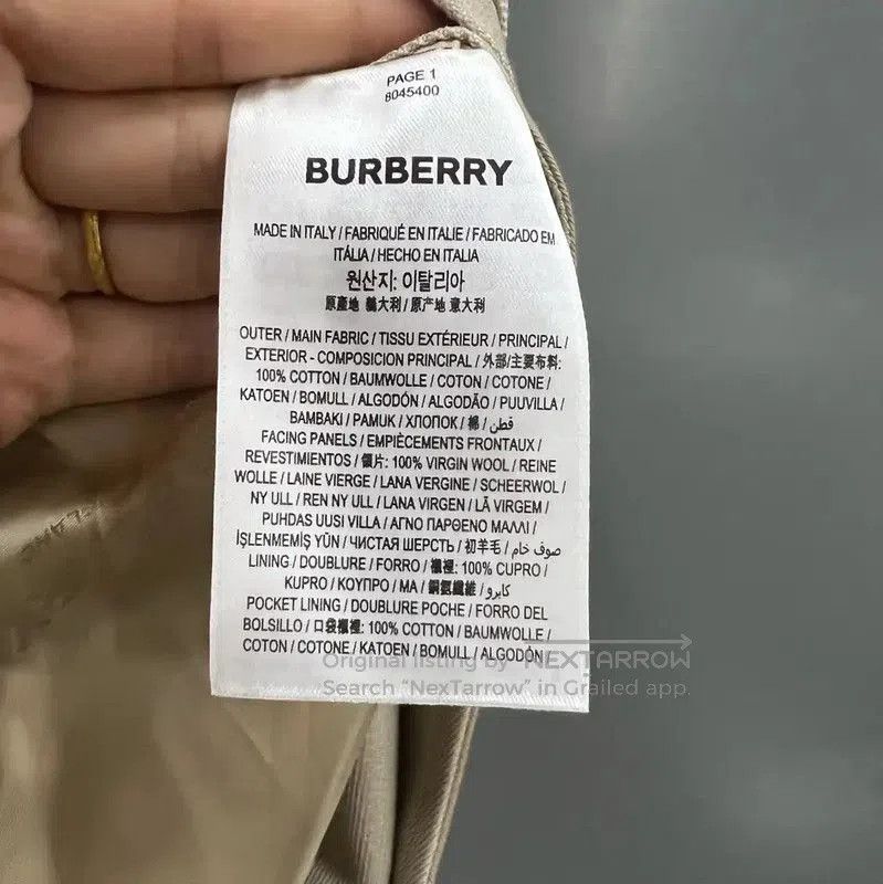 Burberry Burberry Khaki Cotton Mid-Length Trench Coat. Size M / US 6-8 / IT 42-44 - 4 Thumbnail