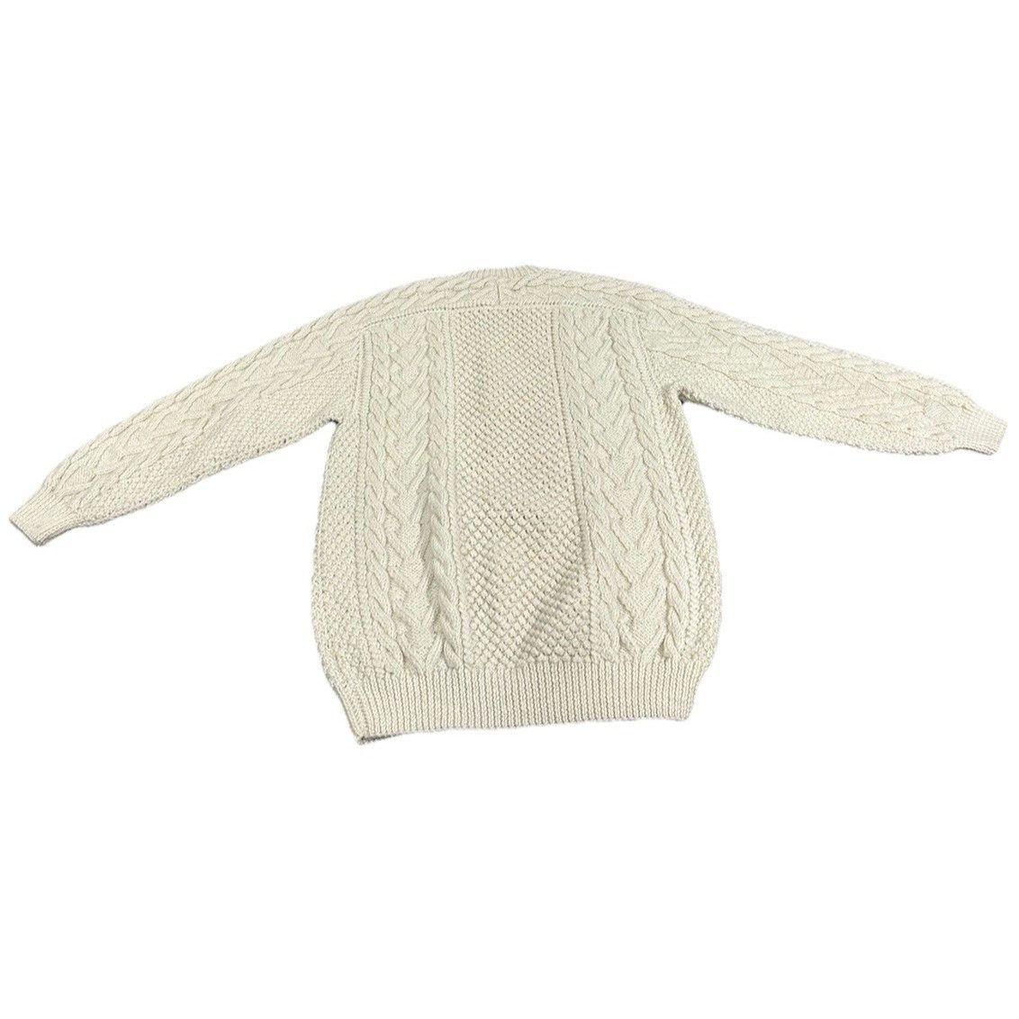 Handmade Vintage Quill’s Woolen Market Handmade Cable Knit Sweater Size US L / EU 52-54 / 3 - 4 Thumbnail