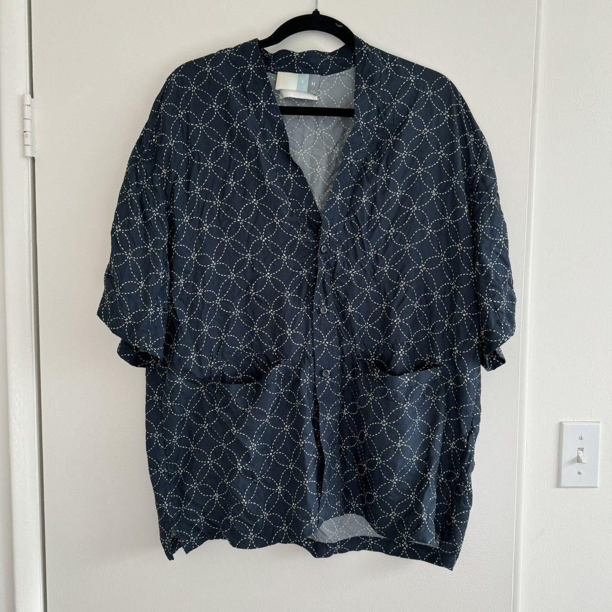 image of Kith Silk Kimono in Navy, Men's (Size XL)