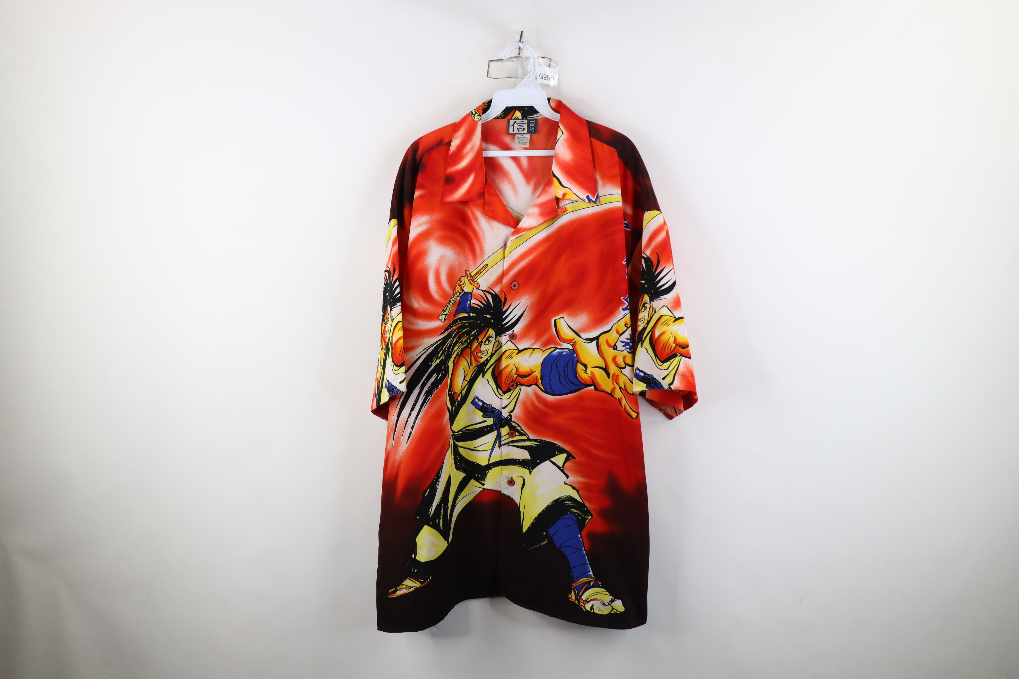 Vintage Vintage 90s Y2K Streetwear All Over Print Button Shirt Size US XXL / EU 58 / 5 - 1 Thumbnail