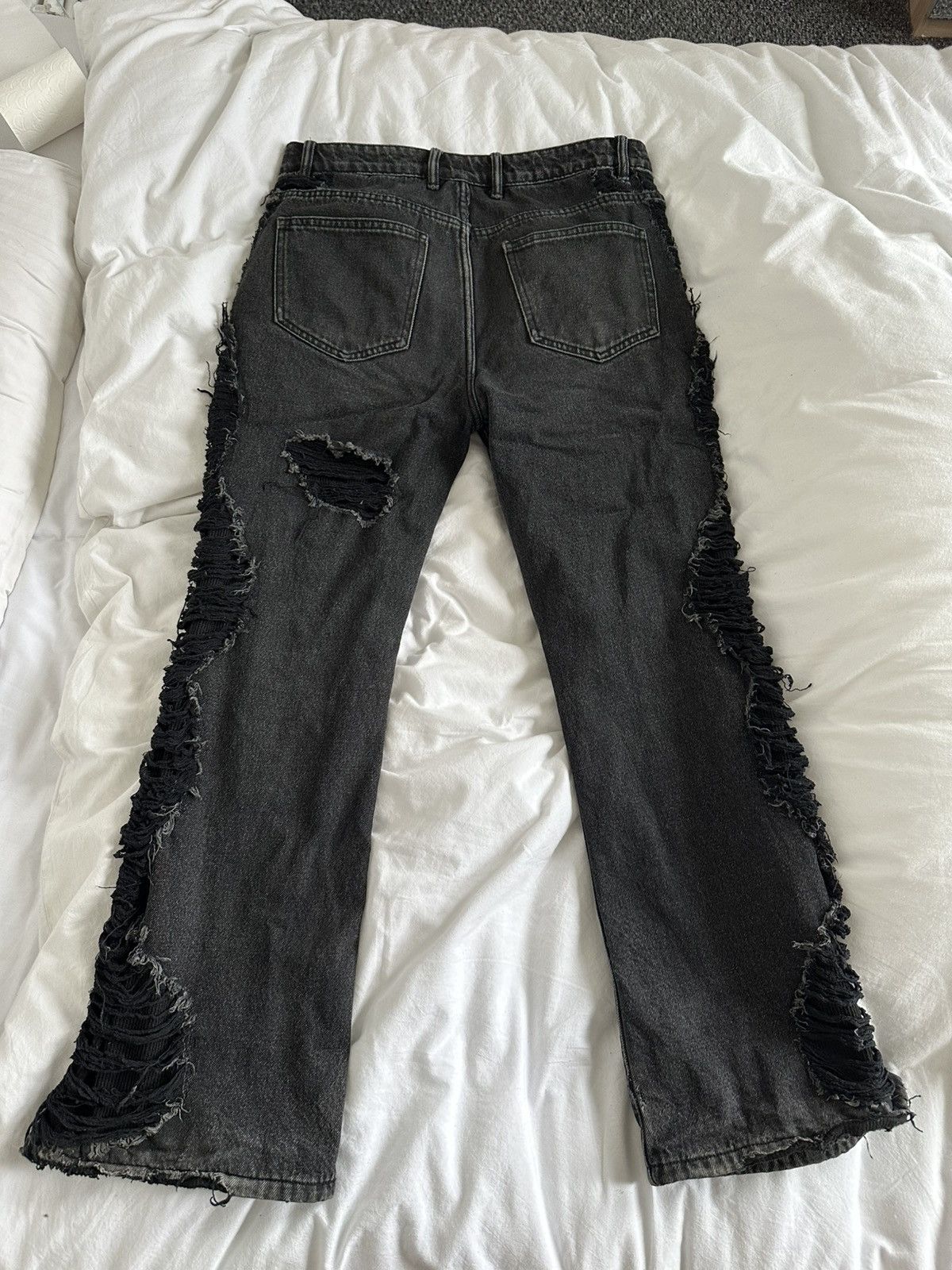 Designer × Japanese Brand × Vintage Faisean Dia black distressed perimeter denim jeans Size US 32 / EU 48 - 9 Thumbnail