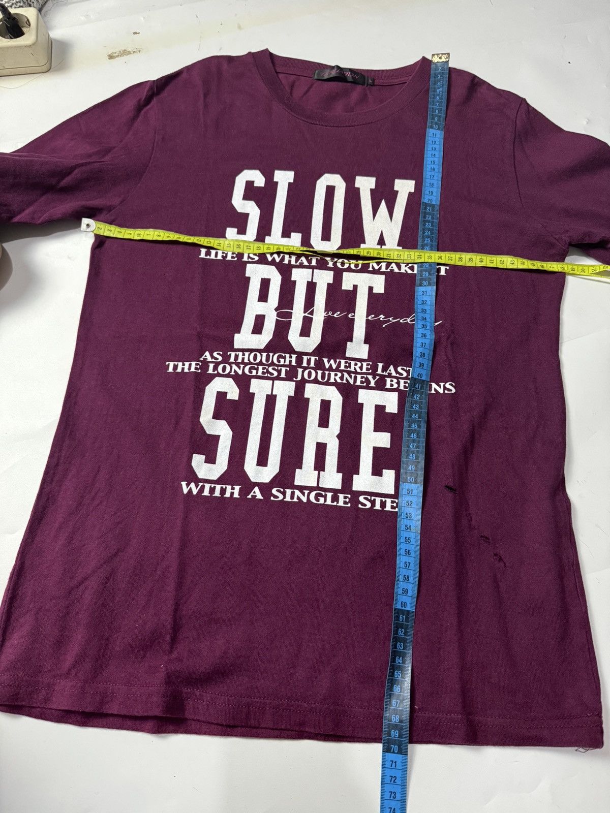 Hysteric Glamour × Japanese Brand × PPFM Thruxton "Slow But Sure" Poem Long Sleeve Size US M / EU 48-50 / 2 - 8 Thumbnail