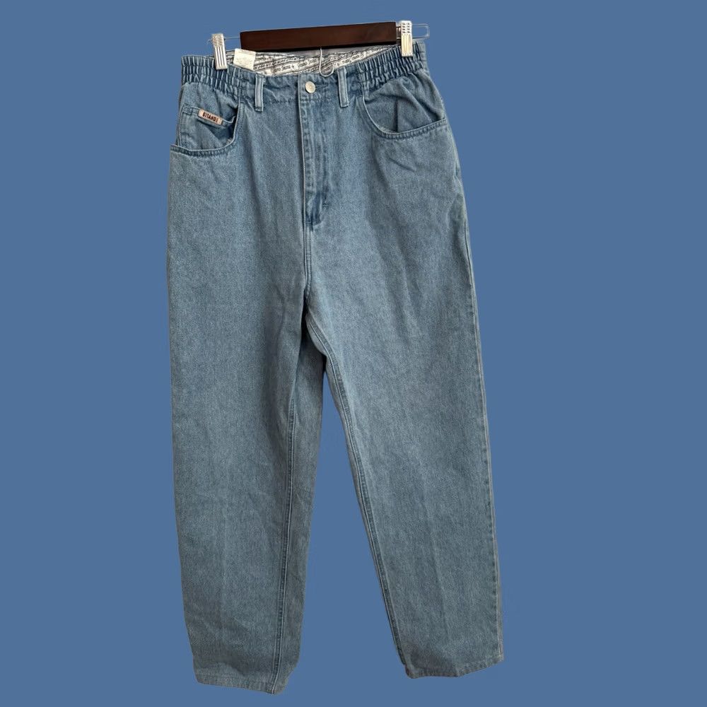 Vintage Gitano Vintage Women’s Jeans Size 12 High Rise 80s Denim Relaxed Fit Mom 5-Pocket Blue N/A? Size 34" / US 12 / IT 48 - 1 Thumbnail