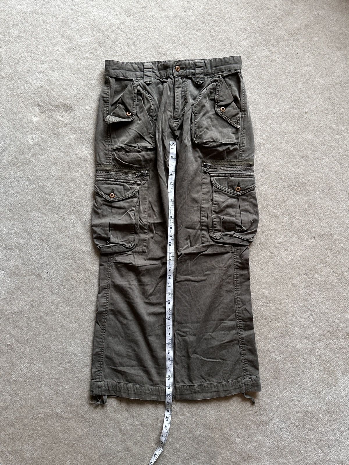 Japanese Brand G.M.F.N Multi Pocket Army Flared Cargo Pant Size US 32 / EU 48 - 5 Thumbnail