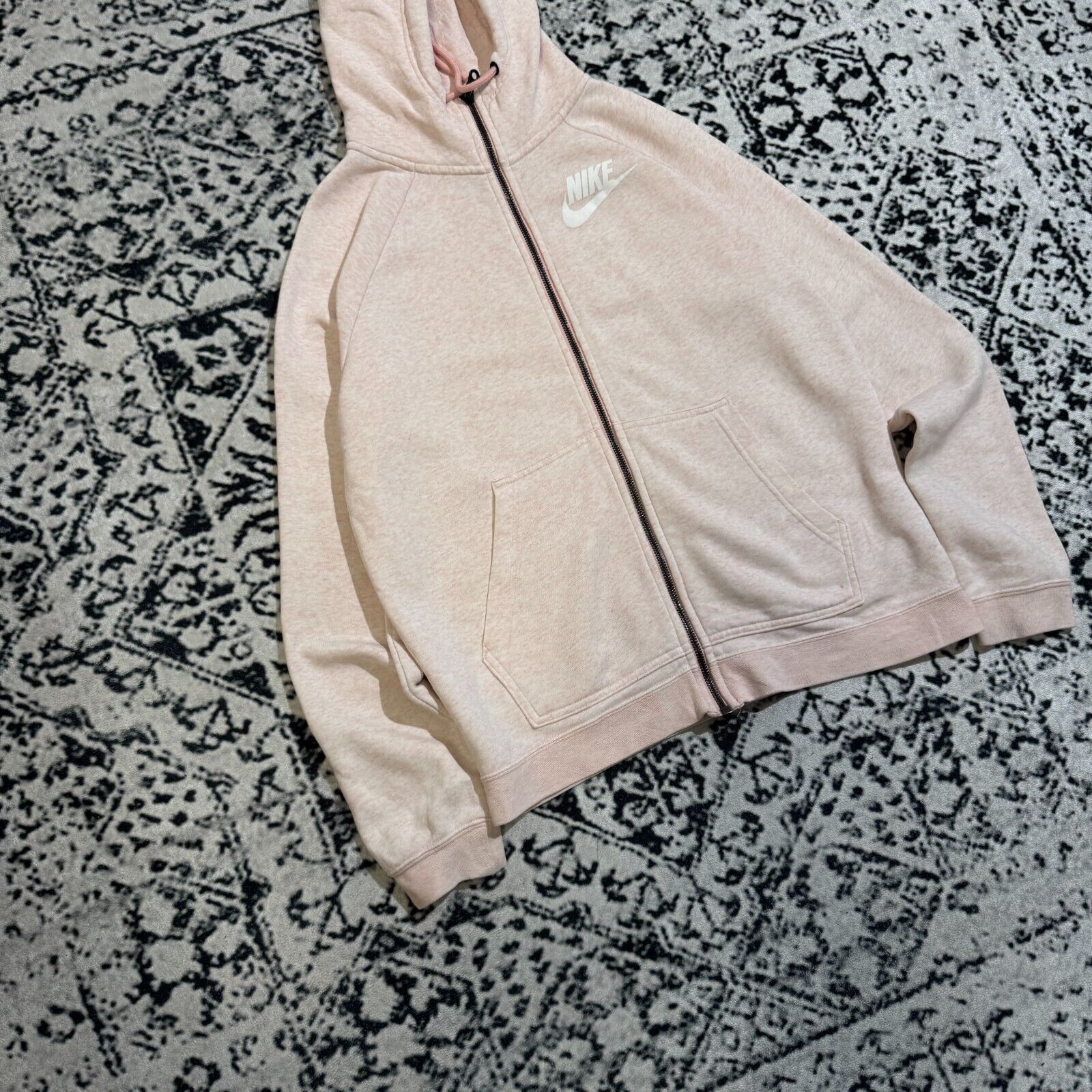 Nike × Vintage Vintage Nike Women's Pink Cotton Zip Hoodie Size S Tech Size US S / EU 44-46 / 1 - 4 Thumbnail