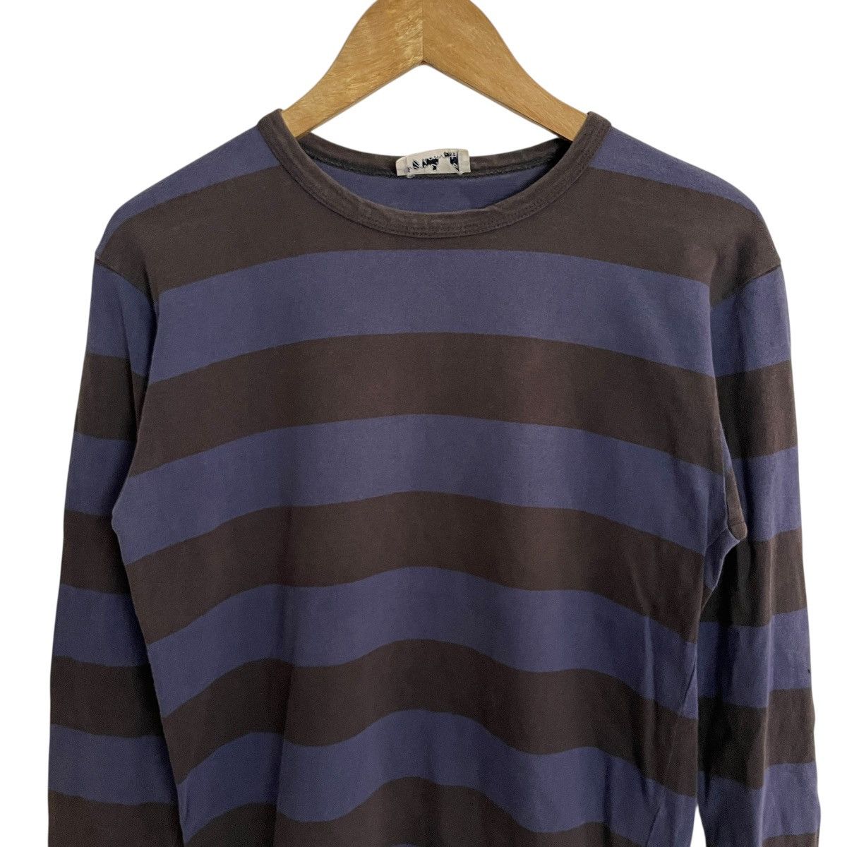 agnes b. Vintage Agnes B Homme Stripe Long Sleeve T-shirt Size L / US 10 / IT 46 - 2 Thumbnail