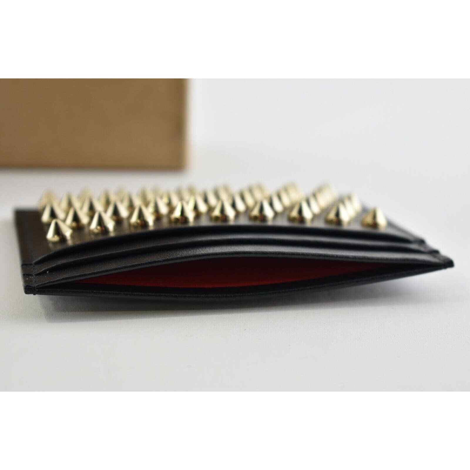 Christian Louboutin Christian Louboutin Gold Spike Credit Card Holder Wallet Size ONE SIZE - 8 Thumbnail
