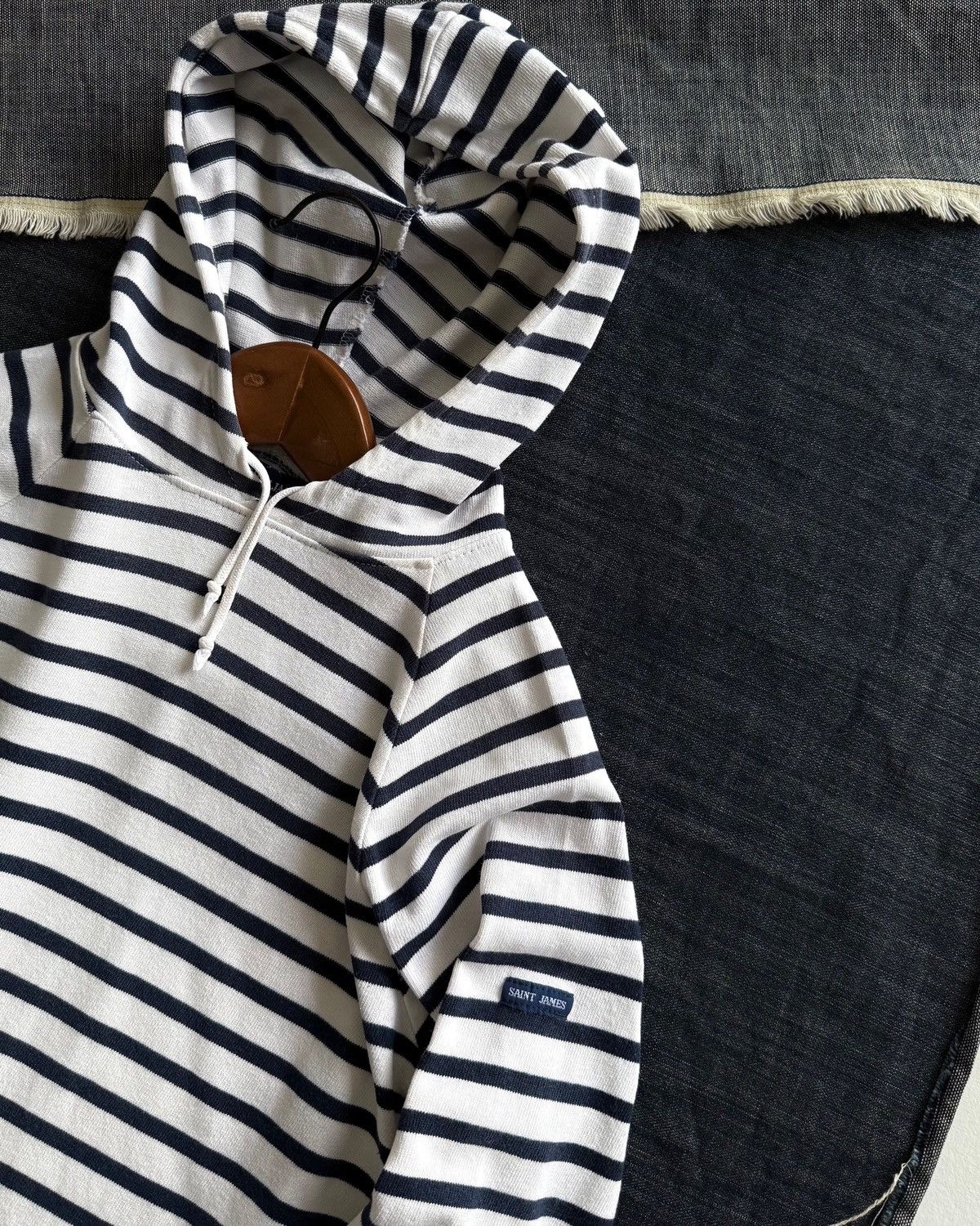 Saint James SAINT JAMES MARINE HOODIE STRIPE SHIRT Size US M / EU 48-50 / 2 - 2 Thumbnail