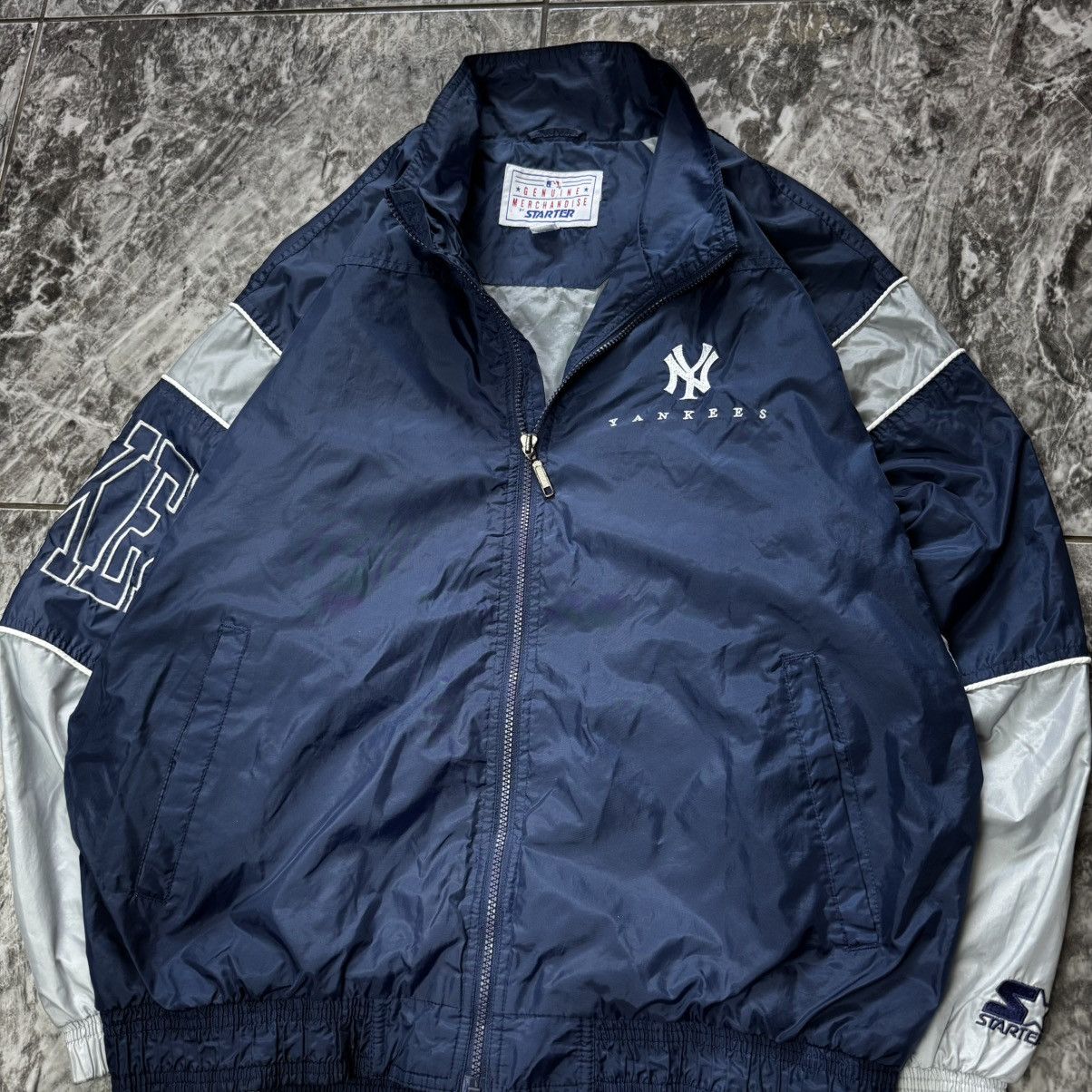 New York Yankees × Vintage 1990s New York Yankees Starter Jacket Size US L / EU 52-54 / 3 - 3 Thumbnail