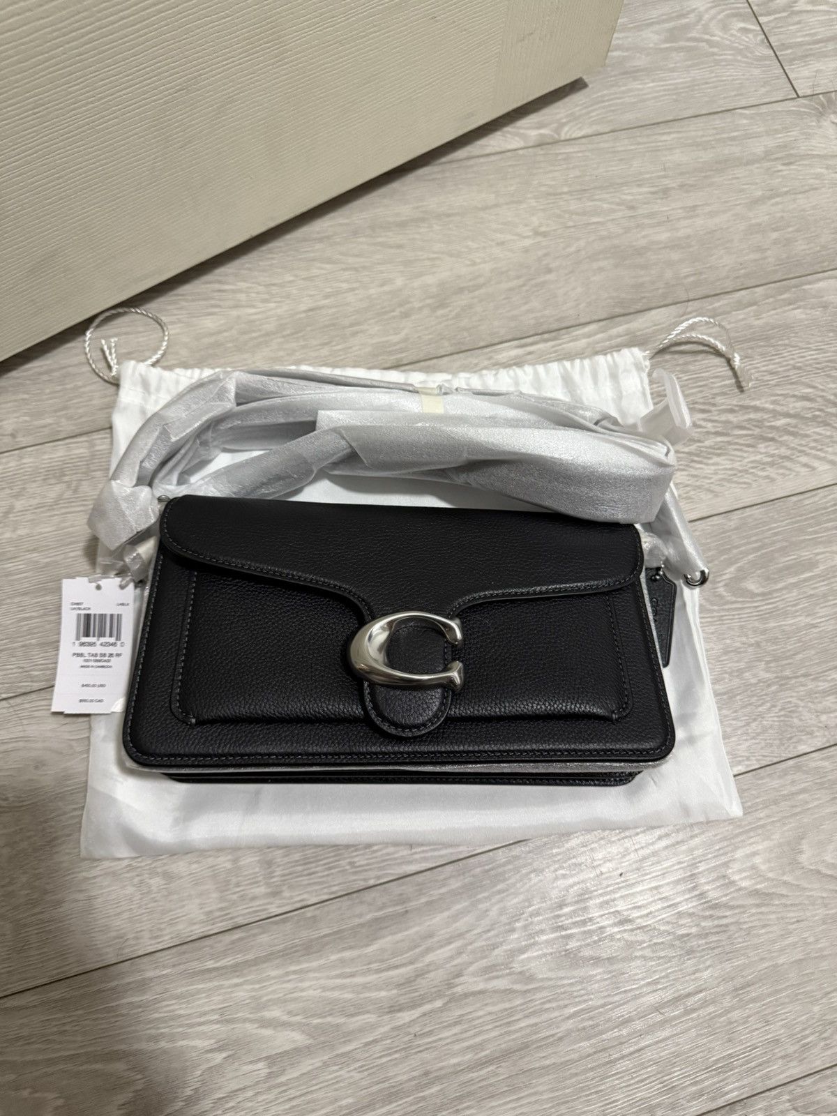 Coach Cashop Tabby Shoulder Bag 26 Pebbled Leather/silver/black, Women's