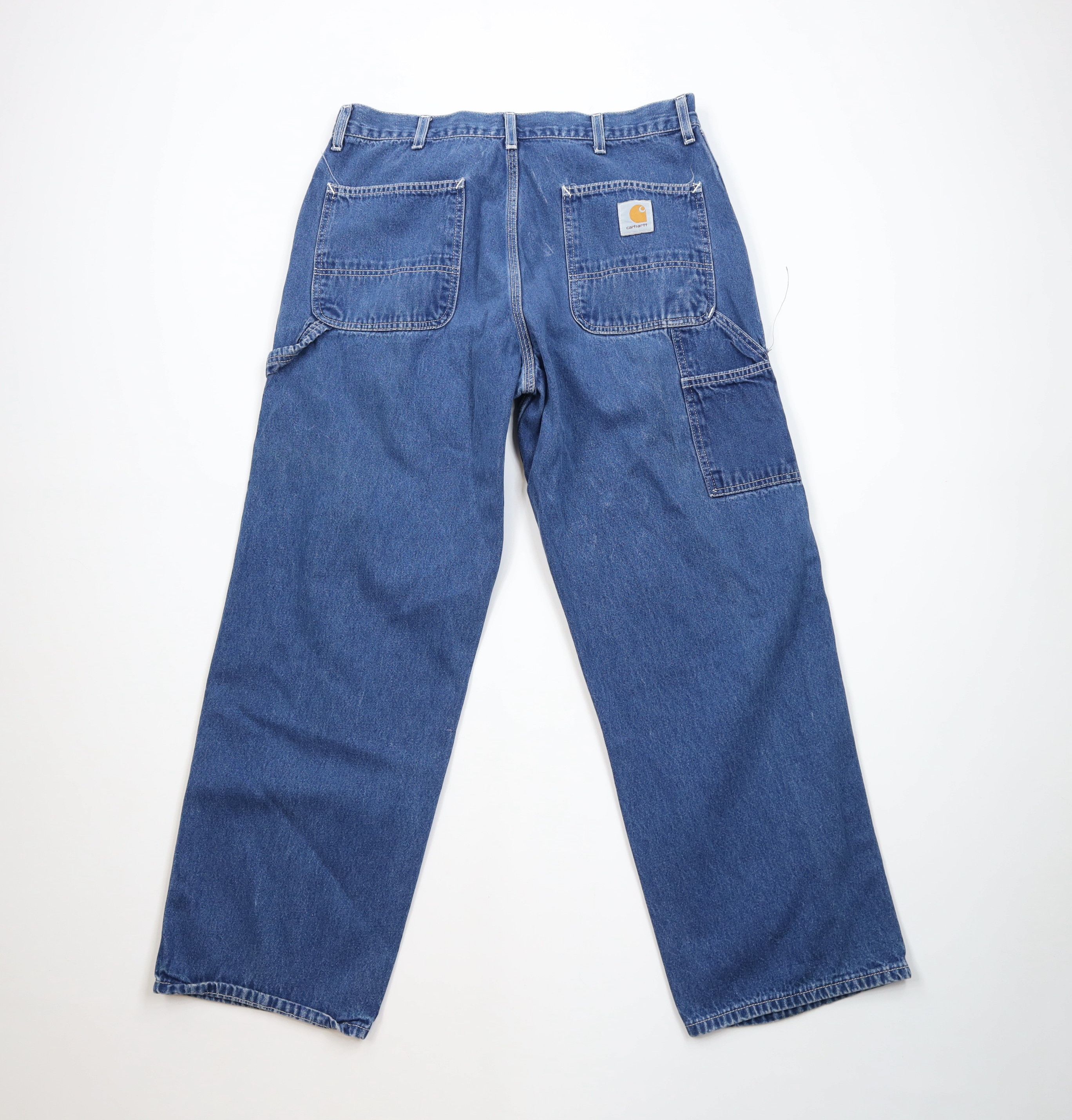 Carhartt Vintage Y2K 2000 Carhartt Spell Out Dungaree Wide Leg Jeans Size US 36 / EU 52 - 10 Thumbnail