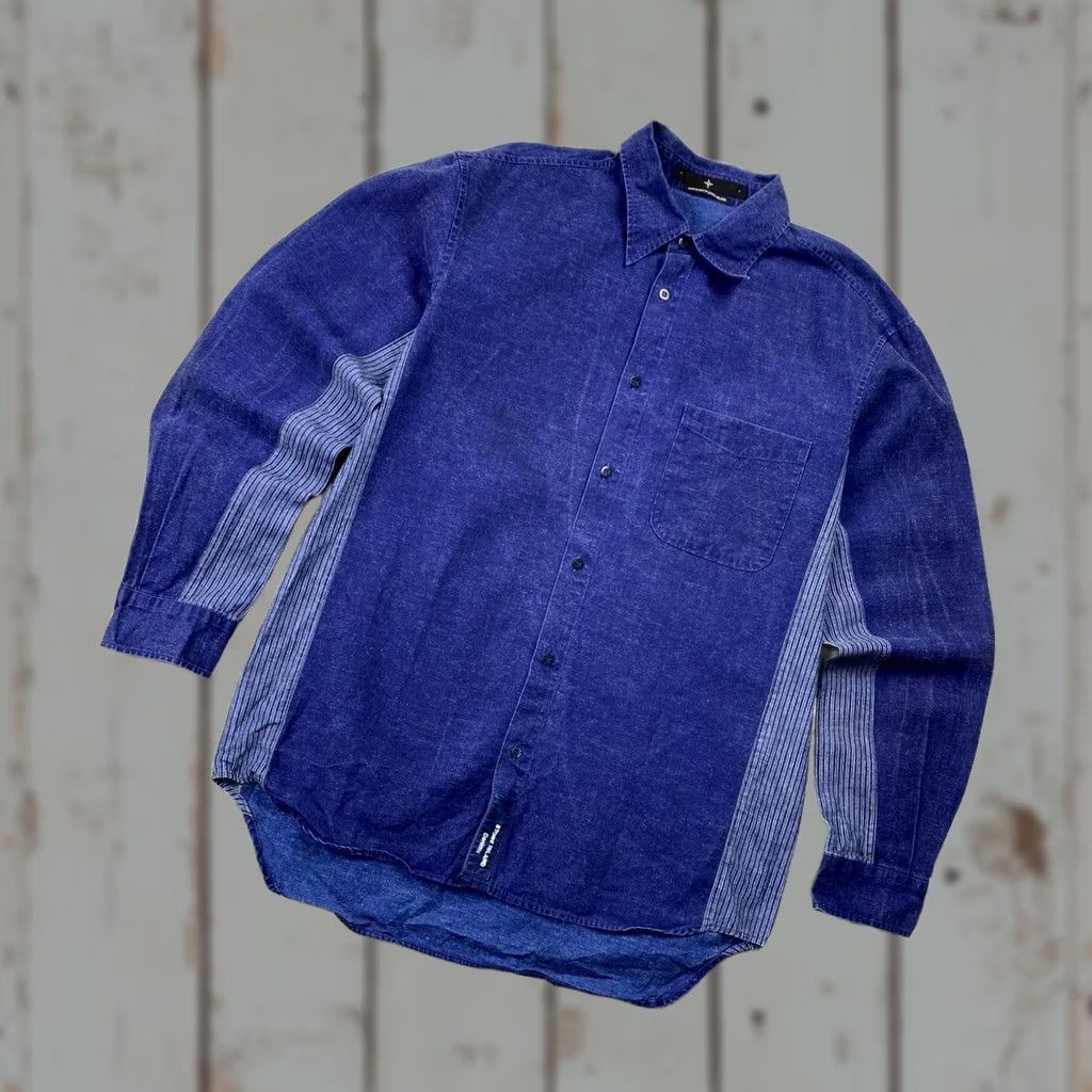 Stone Island VINTAGE Stone Island Denim Shirt Men L Blue Long Sleeve Casual Size US L / EU 52-54 / 3 - 1 Thumbnail