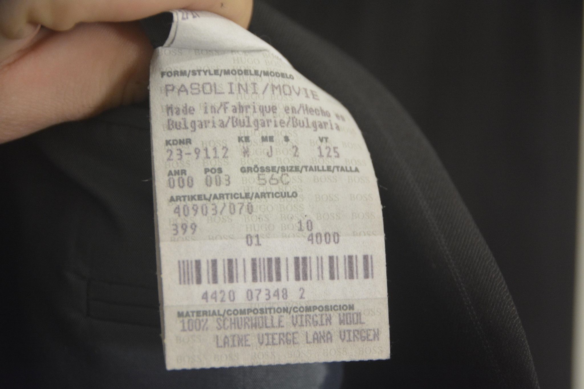 Hugo Boss Hugo Boss Men's Pinstripe Suit Jacket Blazer Size 40R - 8 Thumbnail