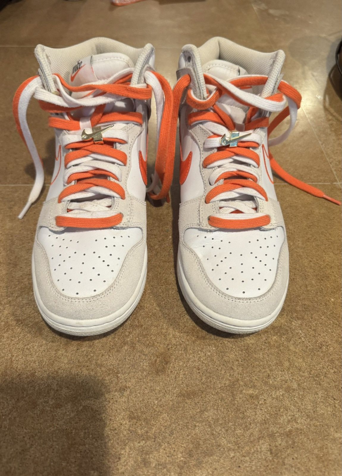 Nike Nike Dunk High First Use White Sail Orange Size US 9 / IT 39 - 3 Thumbnail