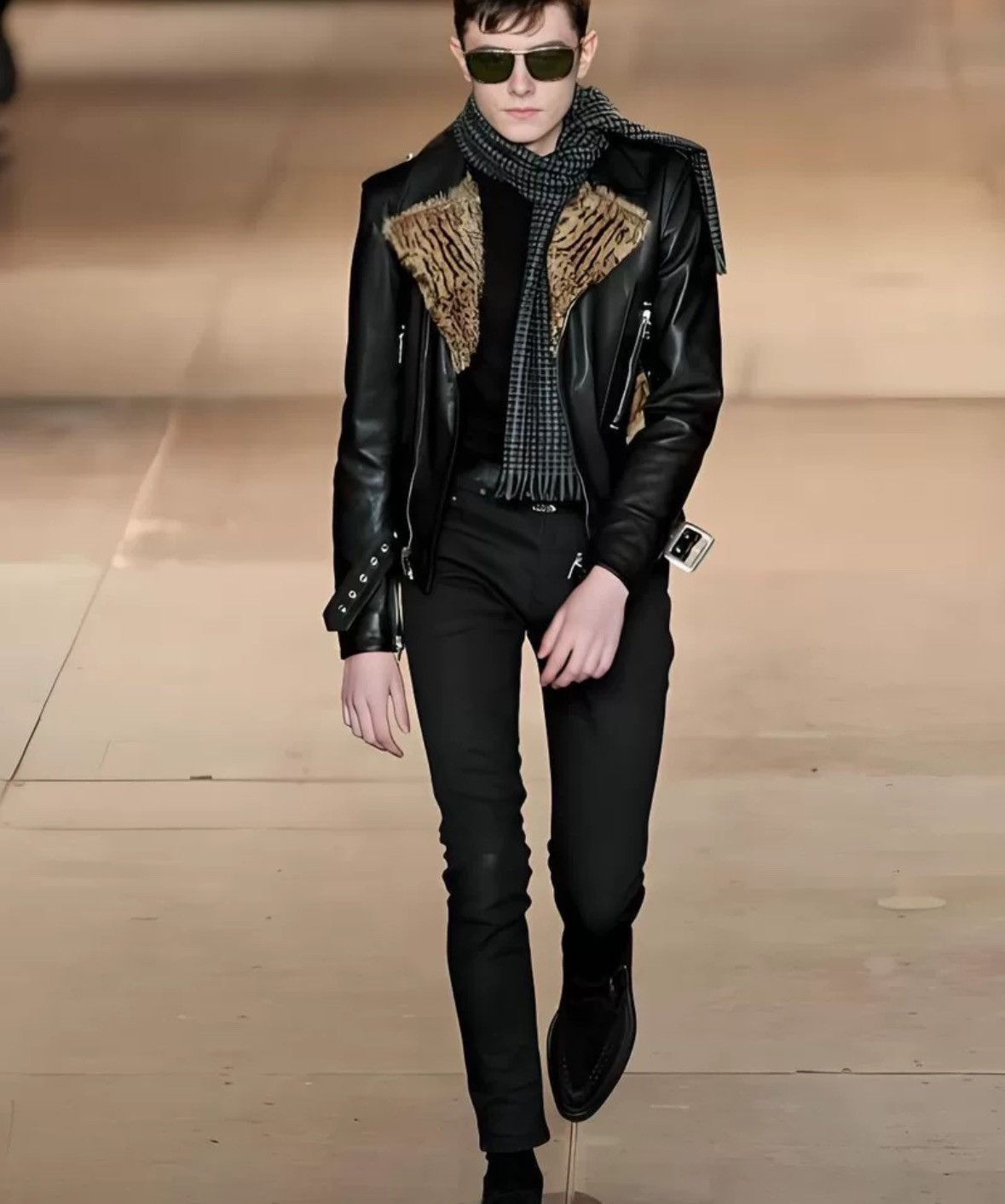Saint Laurent Paris × Yves Saint Laurent Saint Laurent SLP genuine 14 motorcycle leather jacket Size US L / EU 52-54 / 3 - 8 Thumbnail