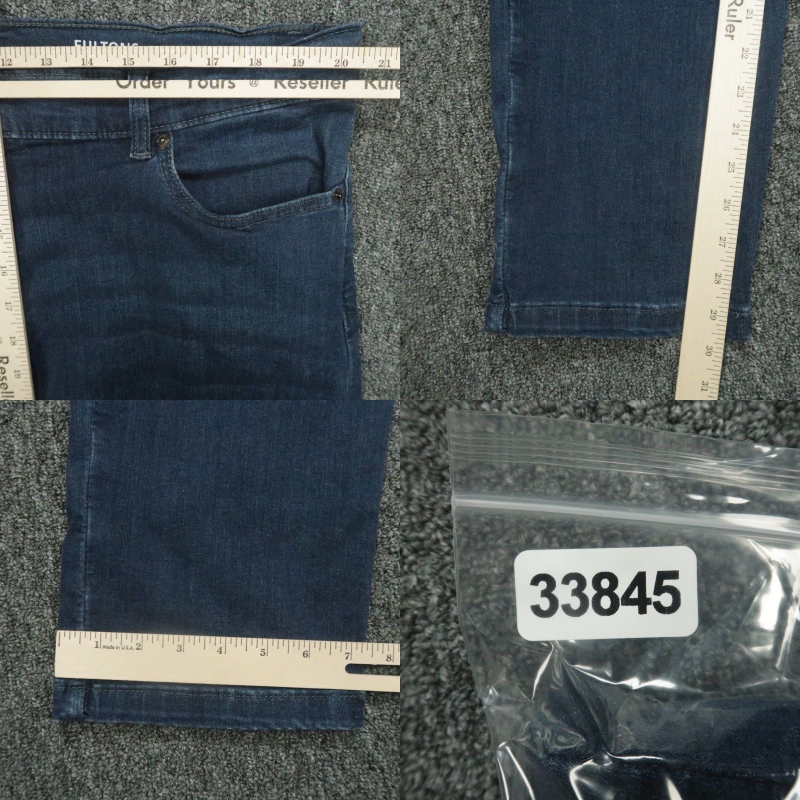 Vintage Mugsy Jeans Mens 42x30 Blue Fultons Straight Stretch 5 Pocket Jeans Size US 42 / EU 58 - 8 Thumbnail