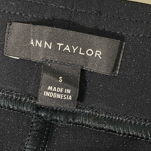 Ann Taylor Ann Taylor Ankle Side Panel Ponte Tuxedo Capri Leggings Blac Size 27" / US 4 / IT 40 - 5 Thumbnail