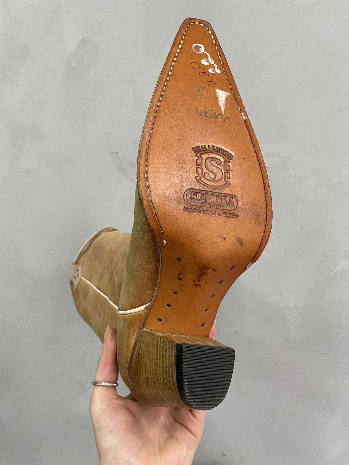 If Six Was Nine Western marlboro style leather boots retro fashion 90s Size US 8 / EU 41 - 10 Thumbnail