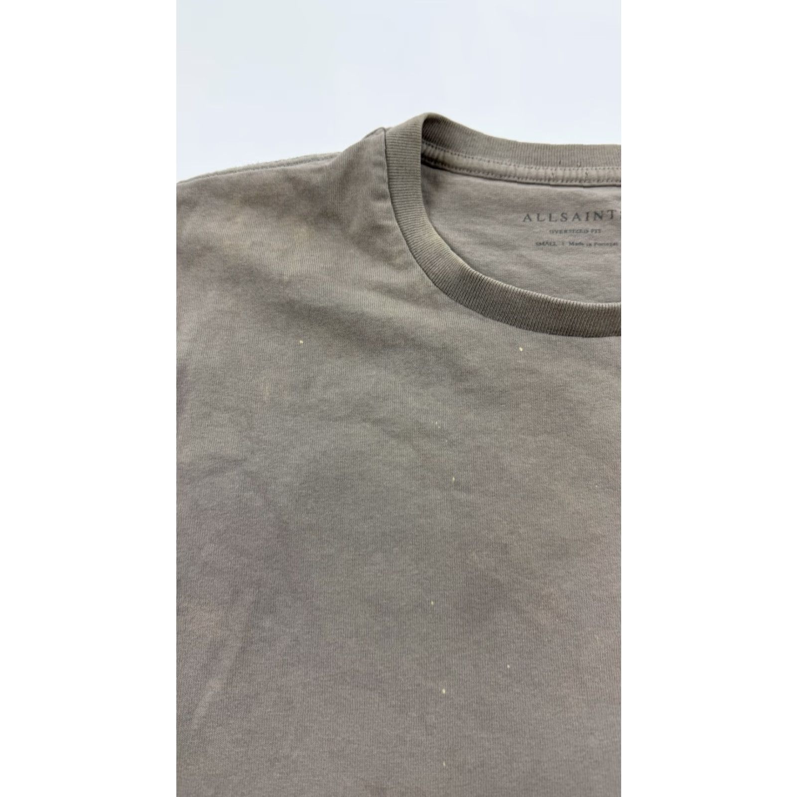 Allsaints VINTAGE AllSaints Men’s T-Shirt Small Gray Crew Neck Short Sleeve Oversized Cotton Portugal Casual Size US S / EU 44-46 / 1 - 5 Thumbnail