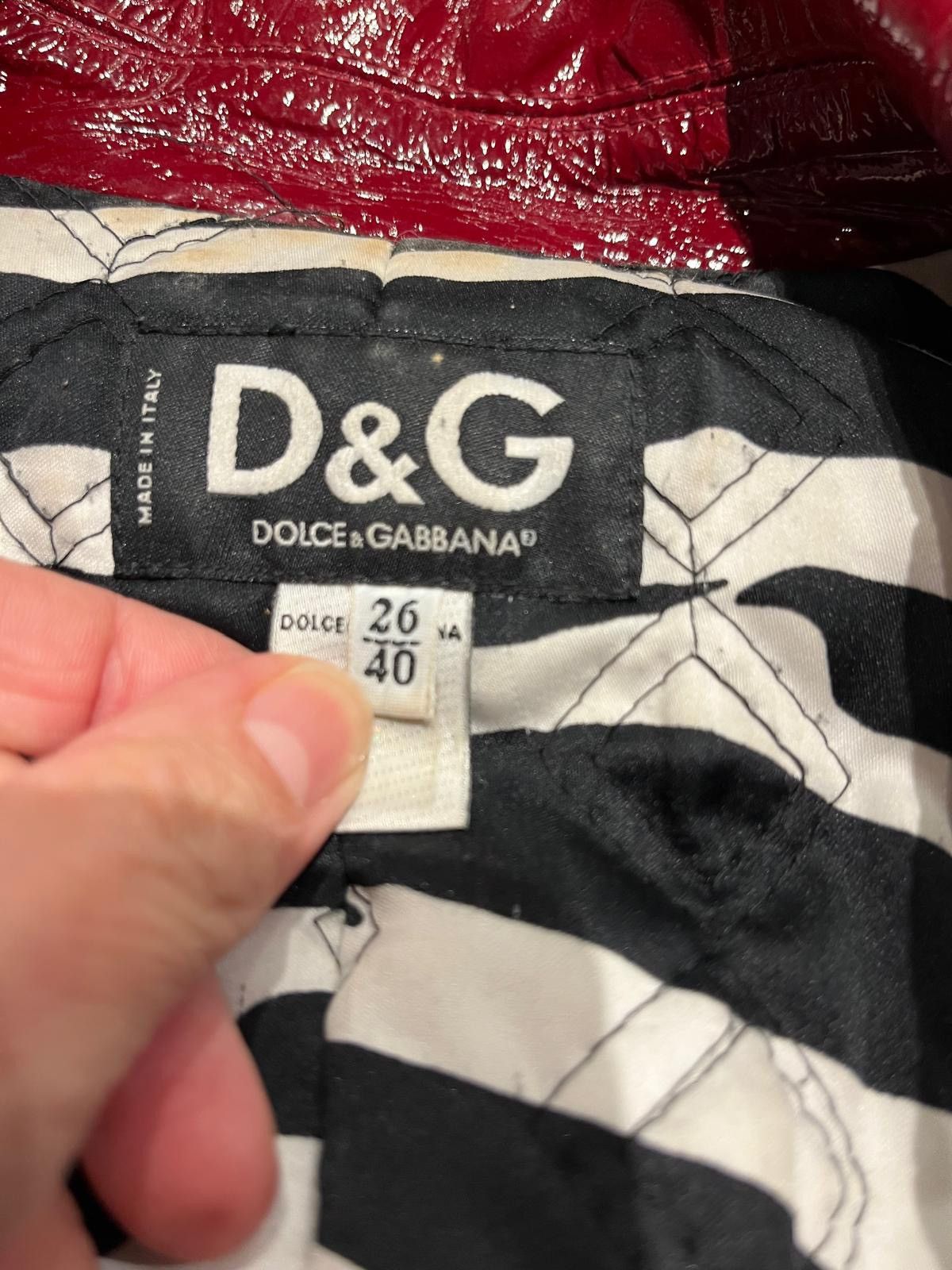 Dolce & Gabbana Vintage D&G Red Faux Fur & Patent Vynil Trench Coat IT38 Size M / US 6-8 / IT 42-44 - 9 Thumbnail