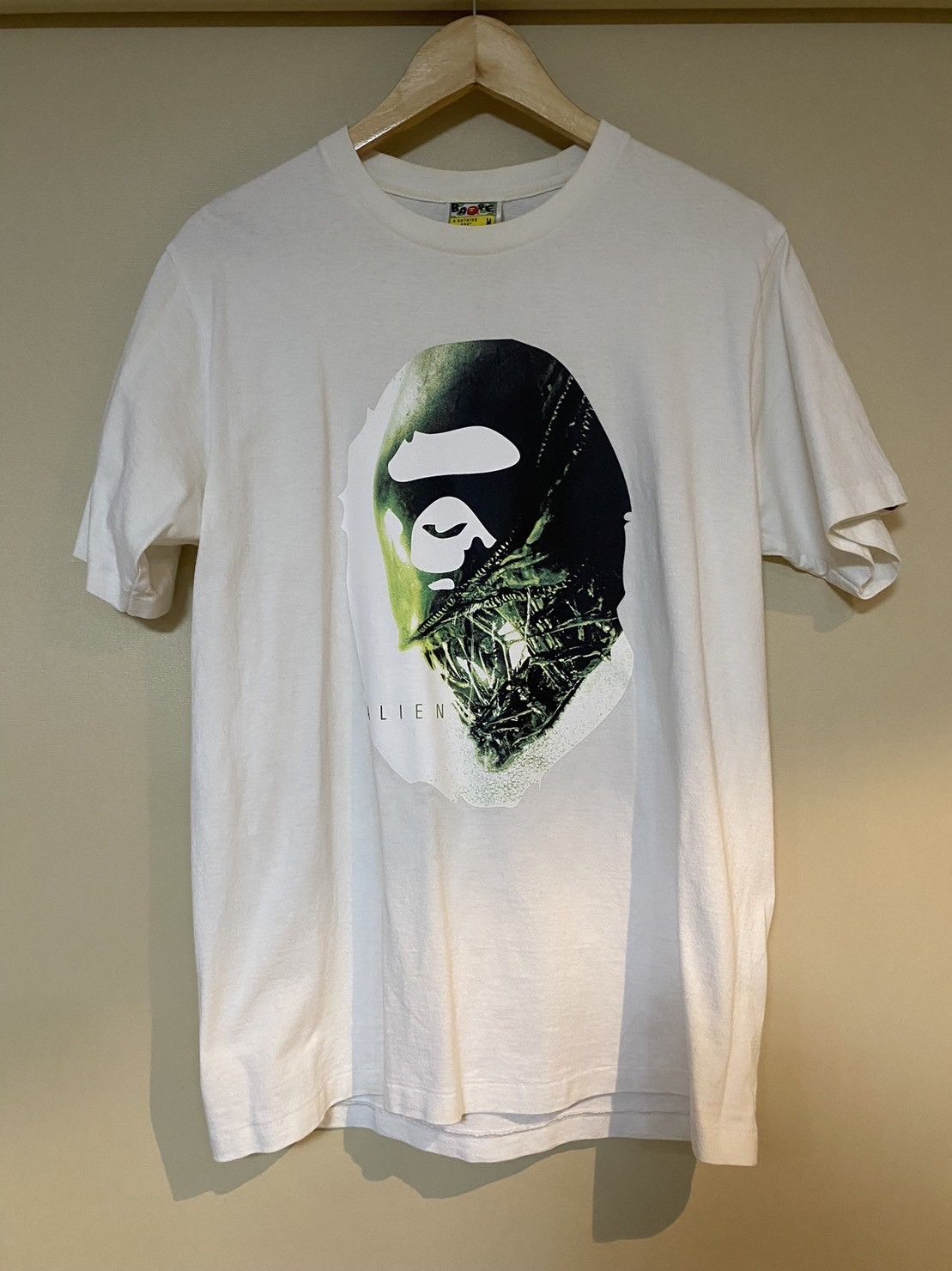 image of Bape X Alien Tee in White, Men's (Size Medium)