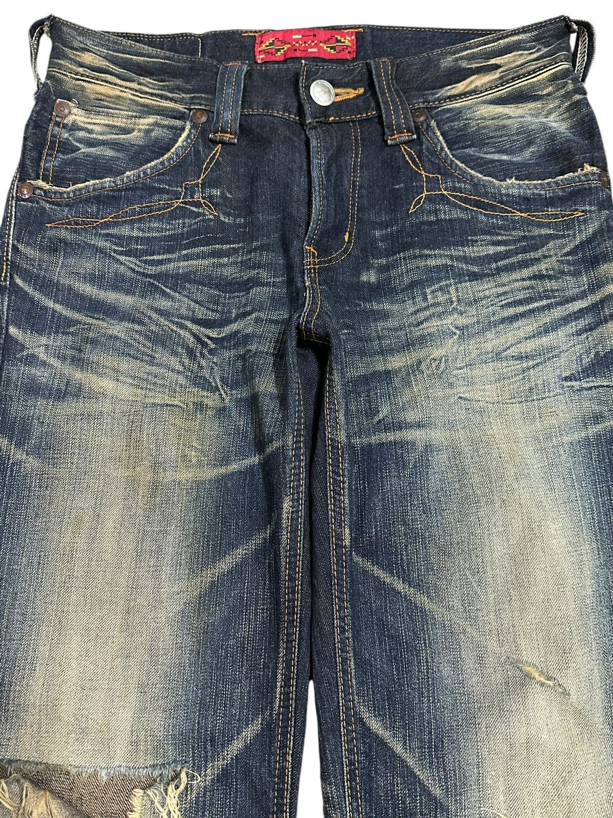 Edwin Vintage Edwin Blue Trip Blue Wash Distressed Loose Jeans Size US 31 - 3 Thumbnail