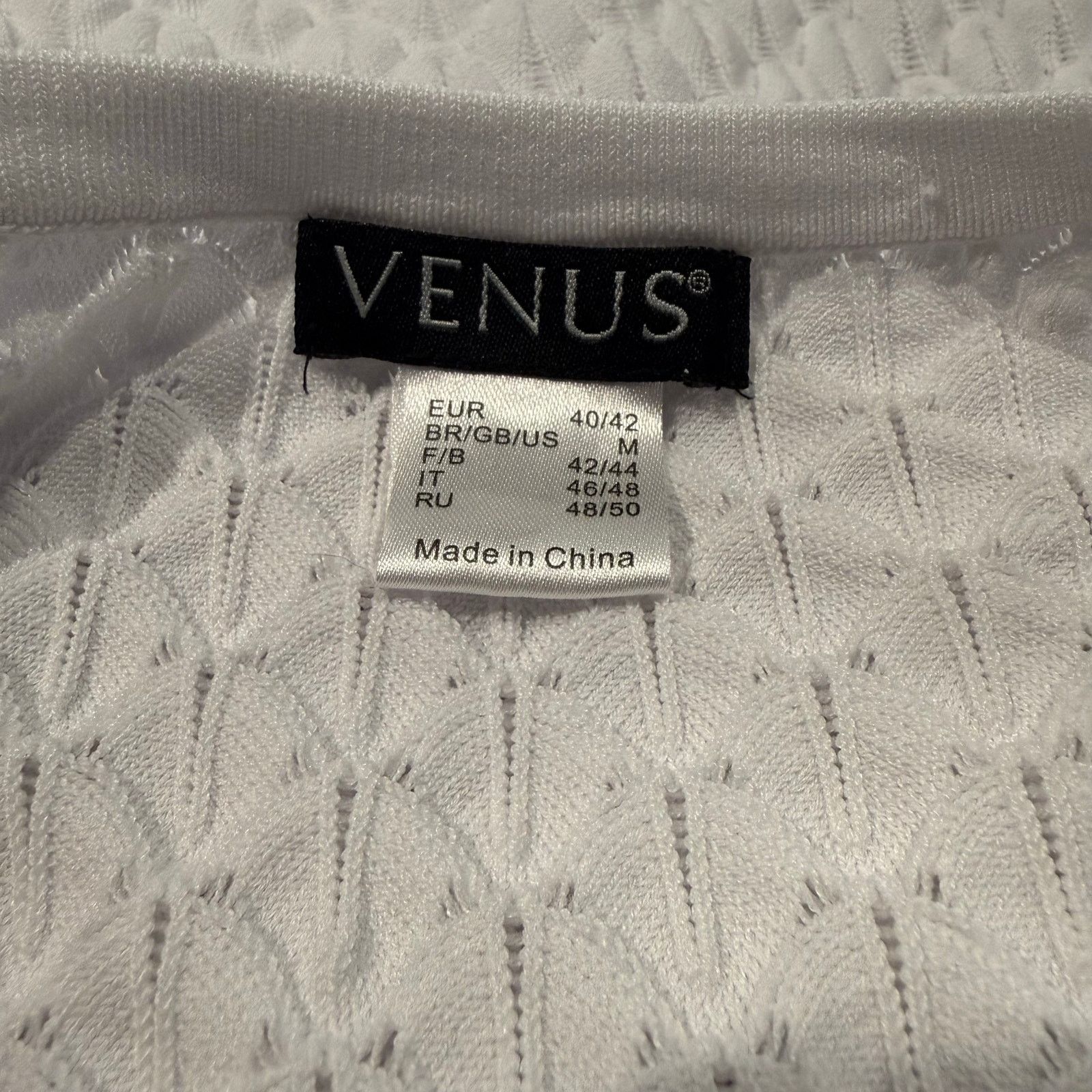 Venus Venus Women’s White Textured Dress Size M Size M / US 6-8 / IT 42-44 - 3 Thumbnail