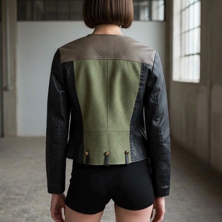 100 Thieves The Asymmetrical Moto Leather Jacket Size ONE SIZE - 6 Thumbnail