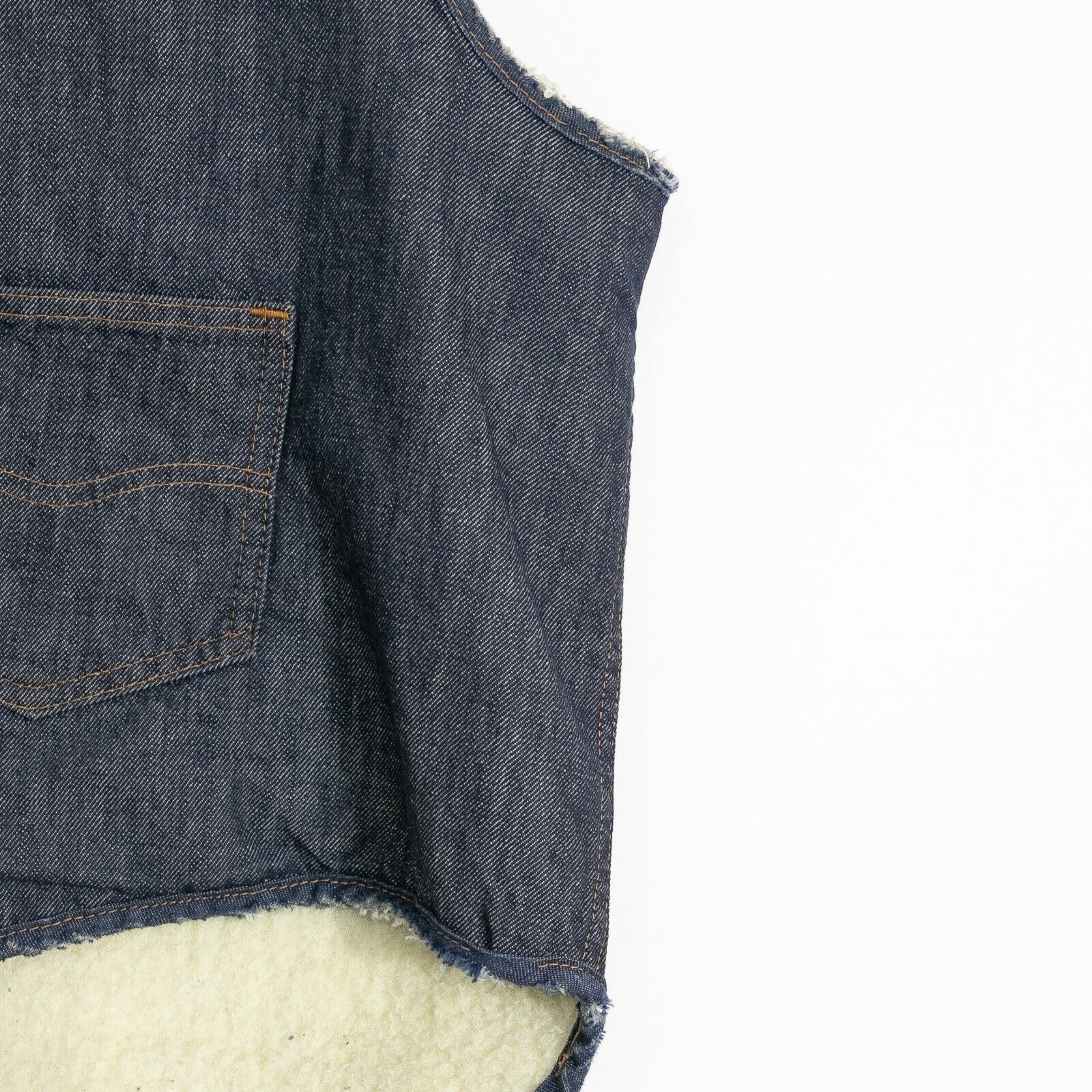 Vintage Vintage Sears Roebucks Denim Vest Mens XL - Sherpa Lined Size US XL / EU 56 / 4 - 4 Thumbnail
