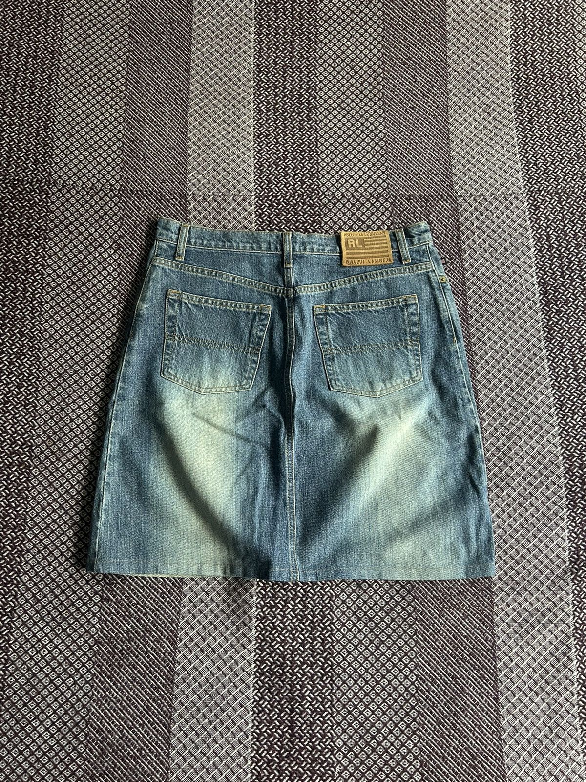 Polo Ralph Lauren Vintage Polo Ralph Lauren Knee Skirt Faded Jeans Streetwear Size 28" / US 6 / IT 42 - 1 Thumbnail