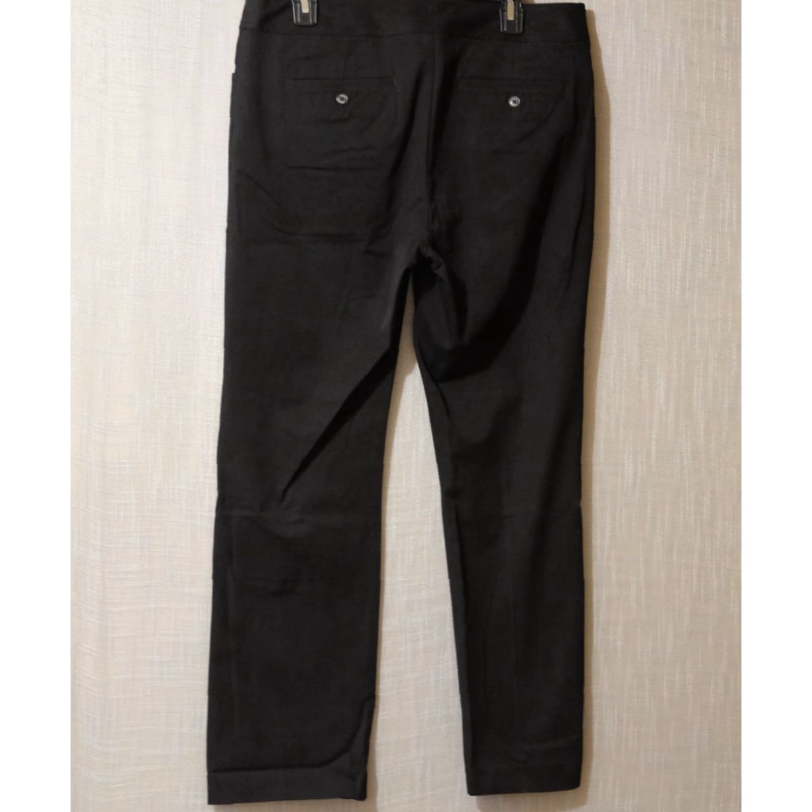 Chaps Chaps Dress Pants Straight Leg Black Super Stretch Mid-Rise Womens 12 Pants black dress pants stretch mid rise Regular Womens Size 34" / US 12 / IT 48 - 5 Thumbnail
