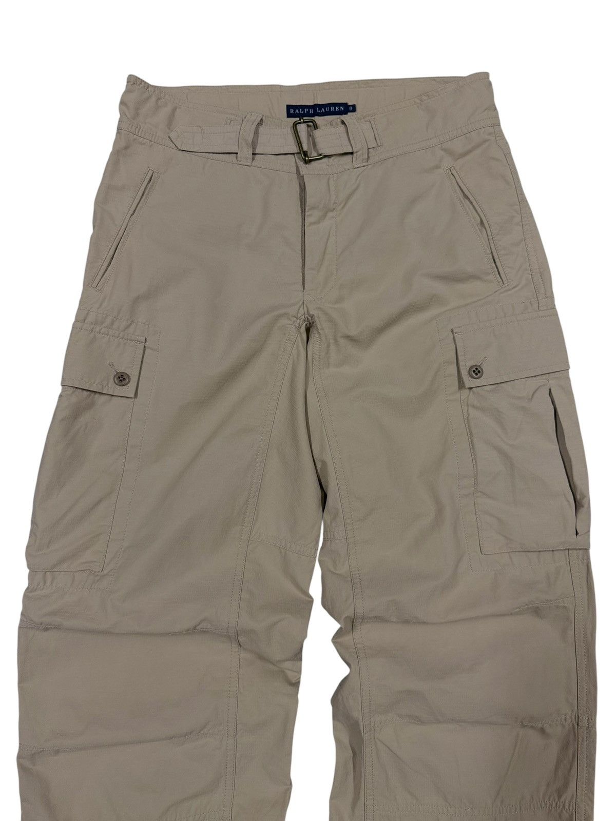 Polo Ralph Lauren Vtg🔥Polo Ralph Lauren Poplin Cargo Beige Pants Size US 29 - 5 Thumbnail