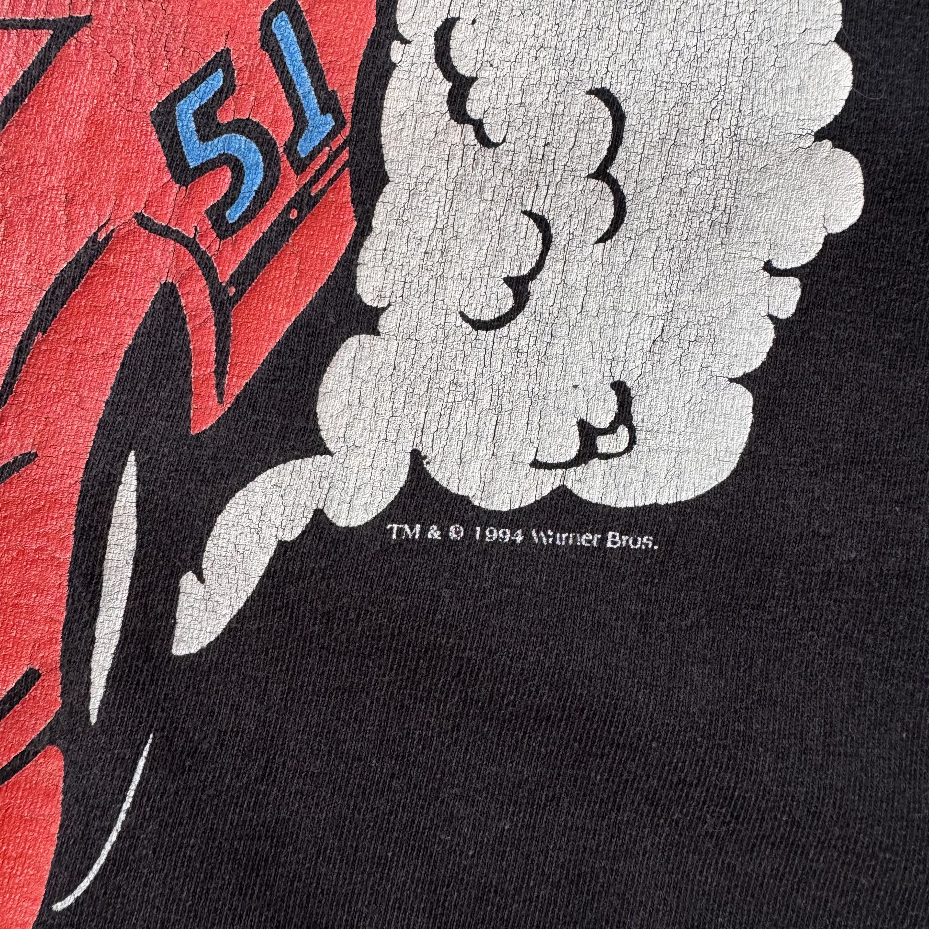 Vintage 1994 Looney Tunes NASCAR Tee Wile E Coyote WB