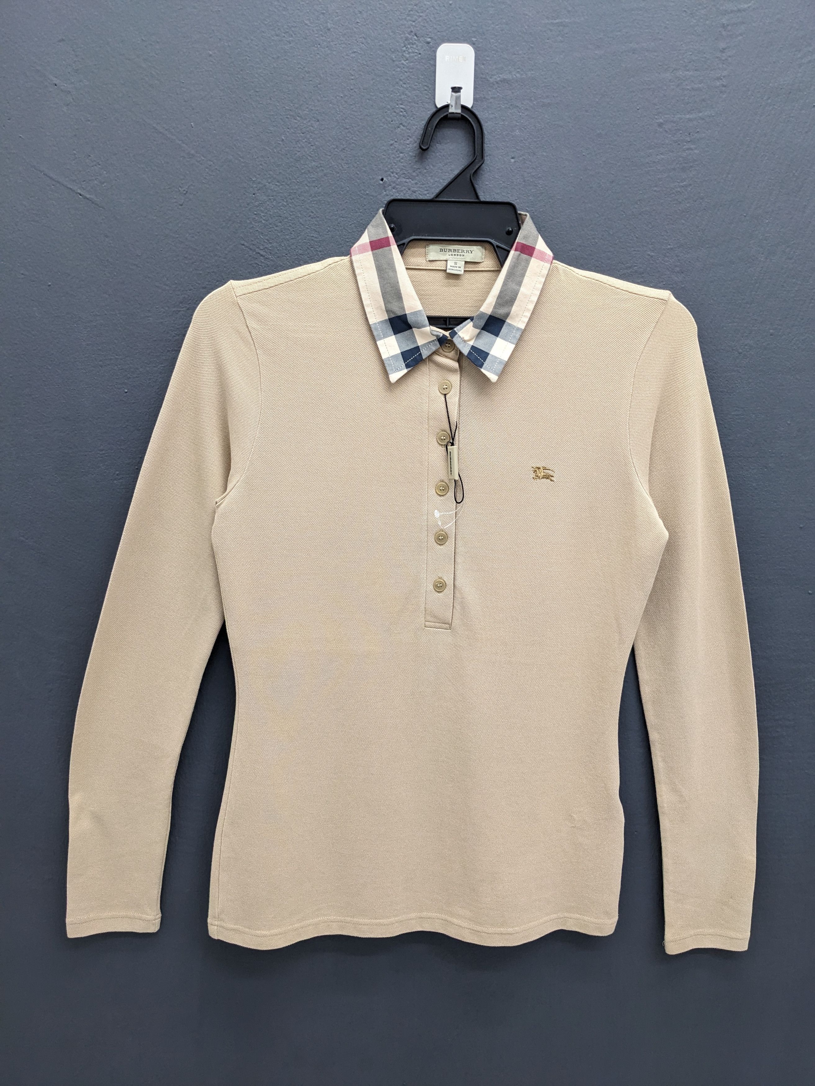 Burberry BURBERRY LONDON LONG SLEEVE POLO SHIRT Size S / US 4 / IT 40 - 2 Thumbnail