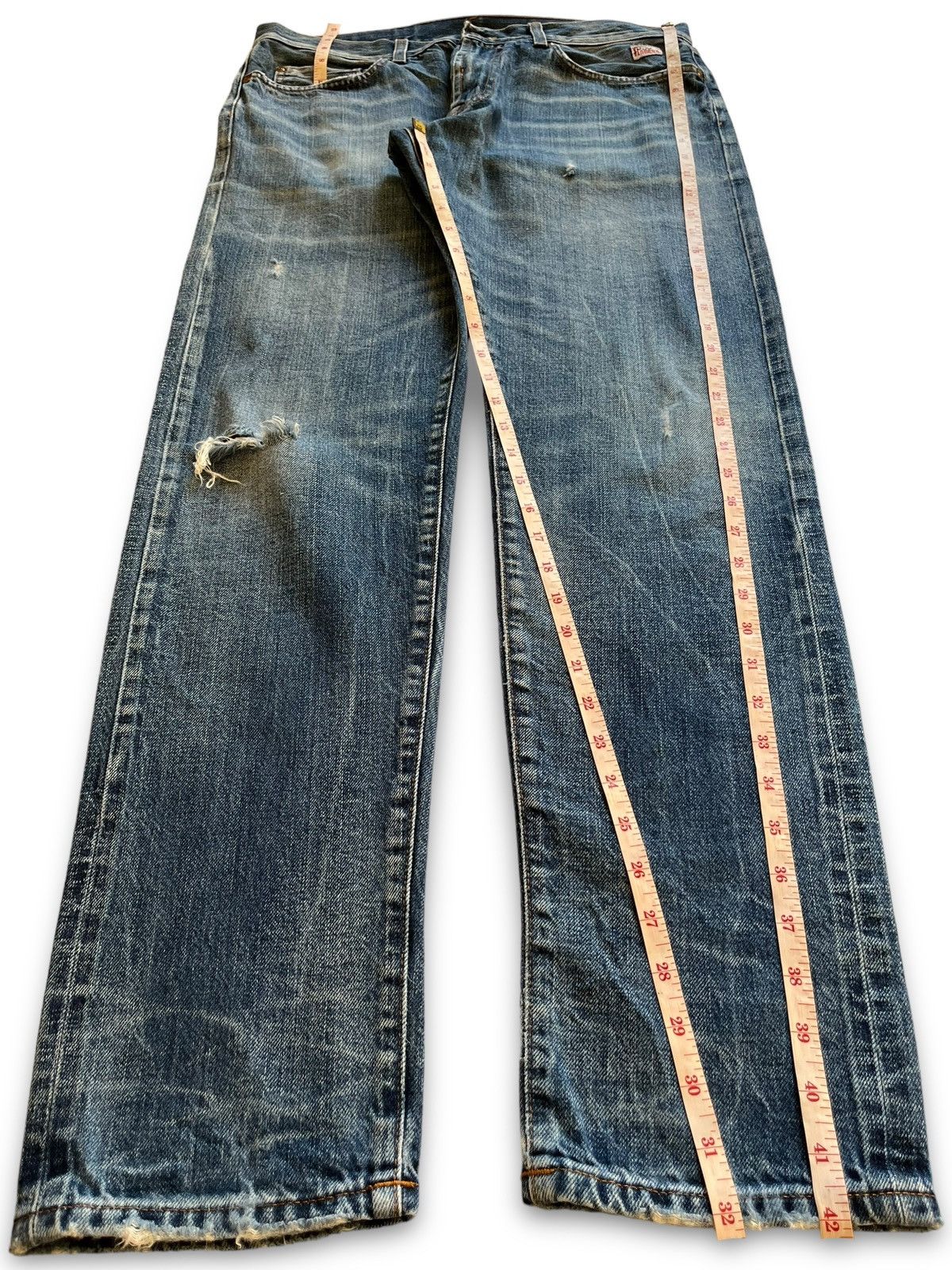 Roy Denim SALES 🔥 Vintage Roy Roger's Cult Selvedge Distressed Jeans Size US 35 - 15 Thumbnail
