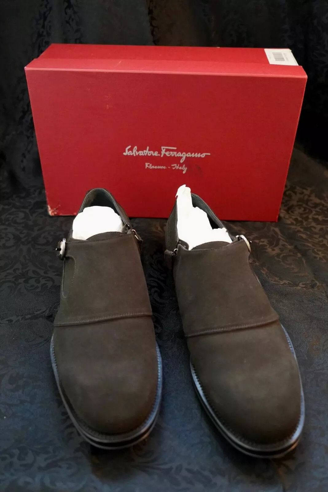 Salvatore Ferragamo Savona Buck Suede Monk Strap Shoe, unworn Size US 9.5 / EU 42-43 - 19 Thumbnail