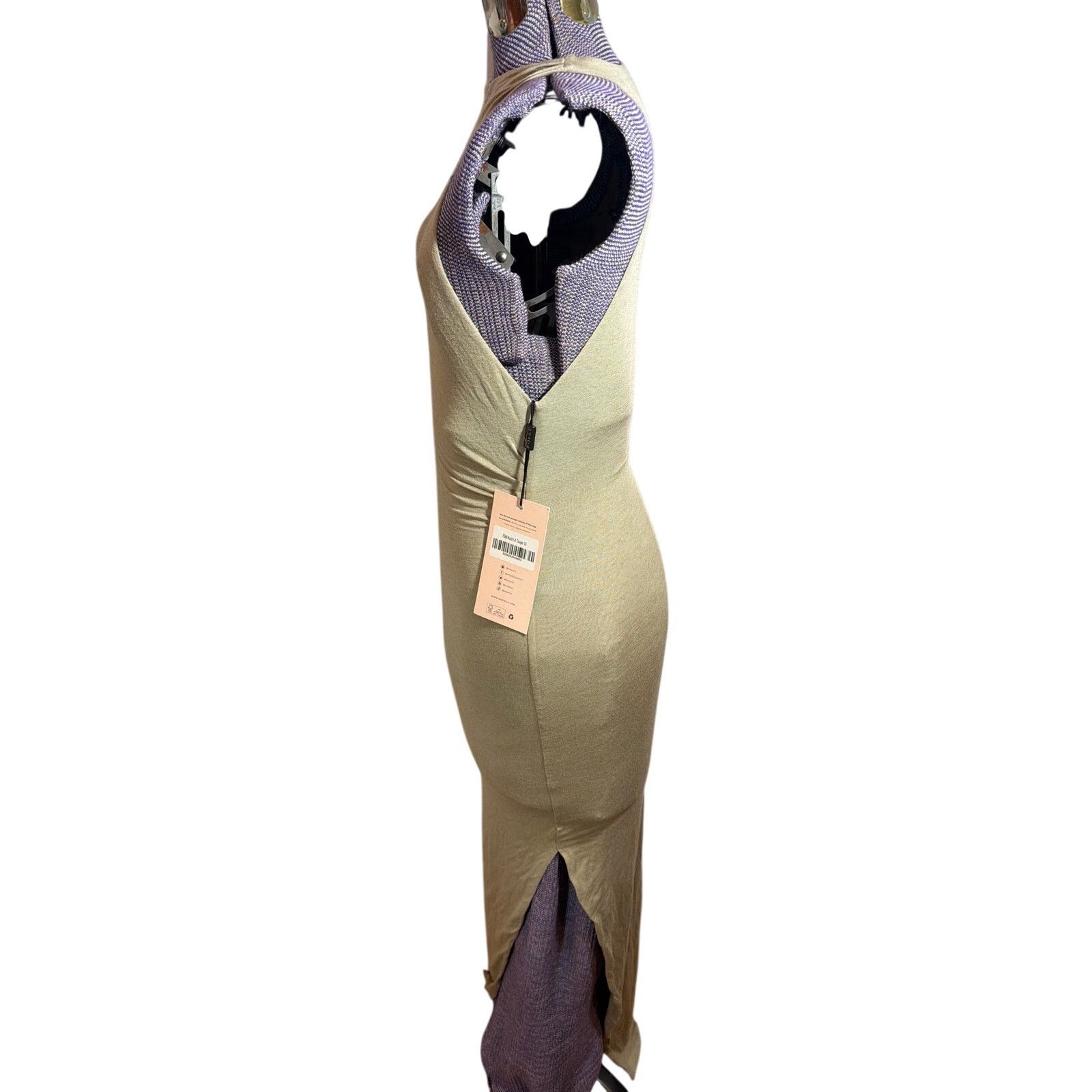 Other oh polly batch a taupe-10 7584 6 nwt maxi halter dress Size L / US 10 / IT 46 - 2 Thumbnail