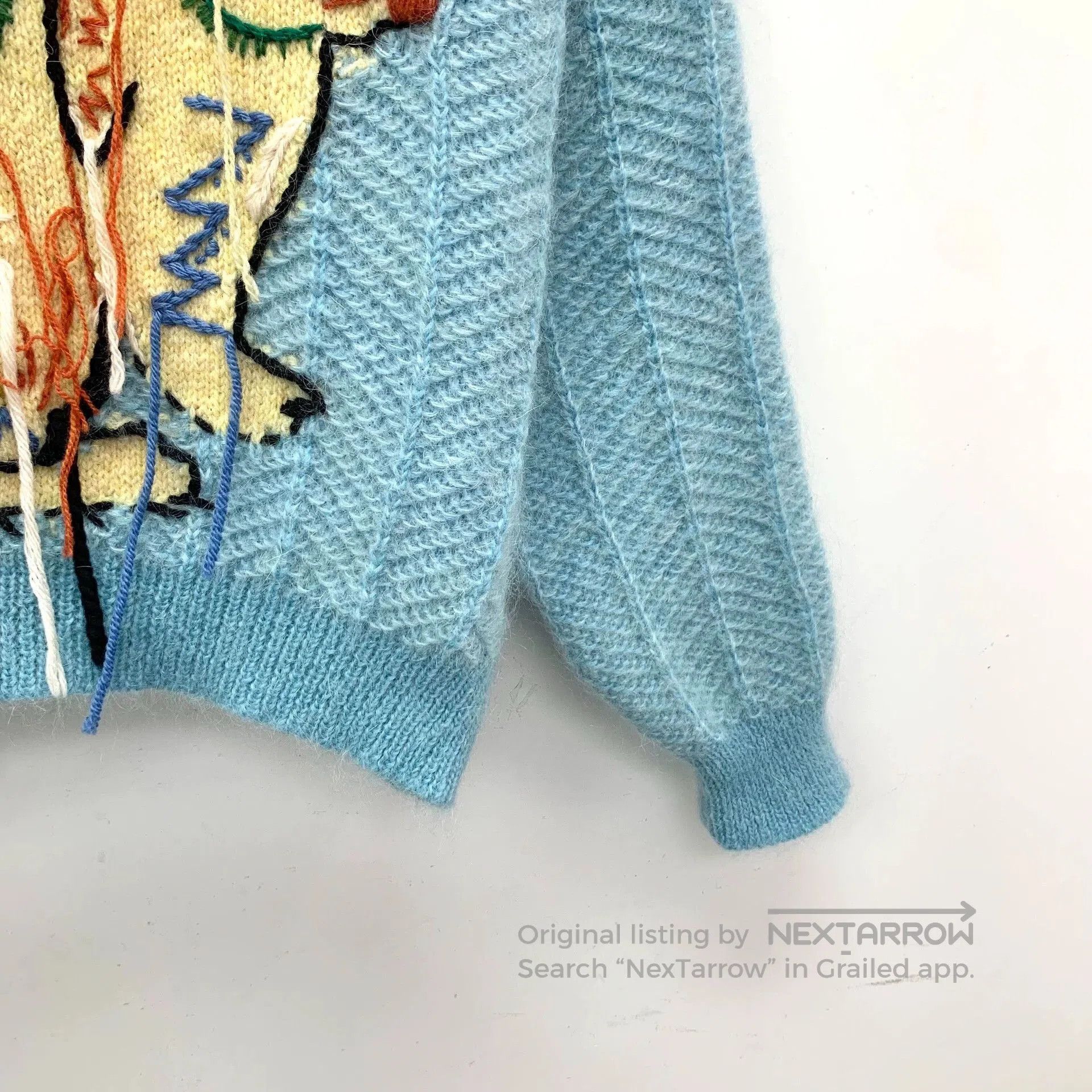 Gucci Gucci Blue Rabbit Embroidery Mohair Sweater. Size US XS / EU 42 / 0 - 4 Thumbnail