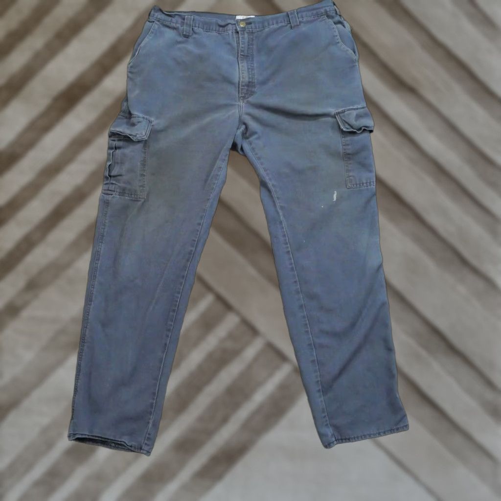 Vintage Tyndale Pants Mens 42x34 Blue Cargo Flame-Resistant Workwear Size US 40 / EU 56 - 1 Thumbnail