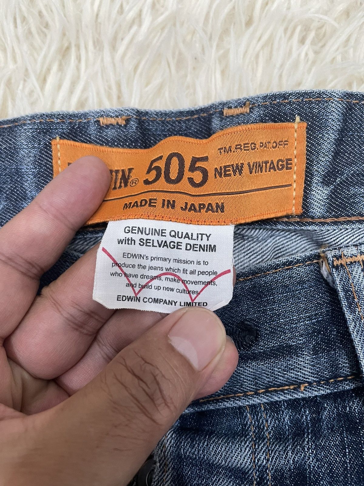 Edwin Distressed Edwin Buckle Back Selvedge Denim Jeans Size US 34 / EU 50 - 7 Thumbnail