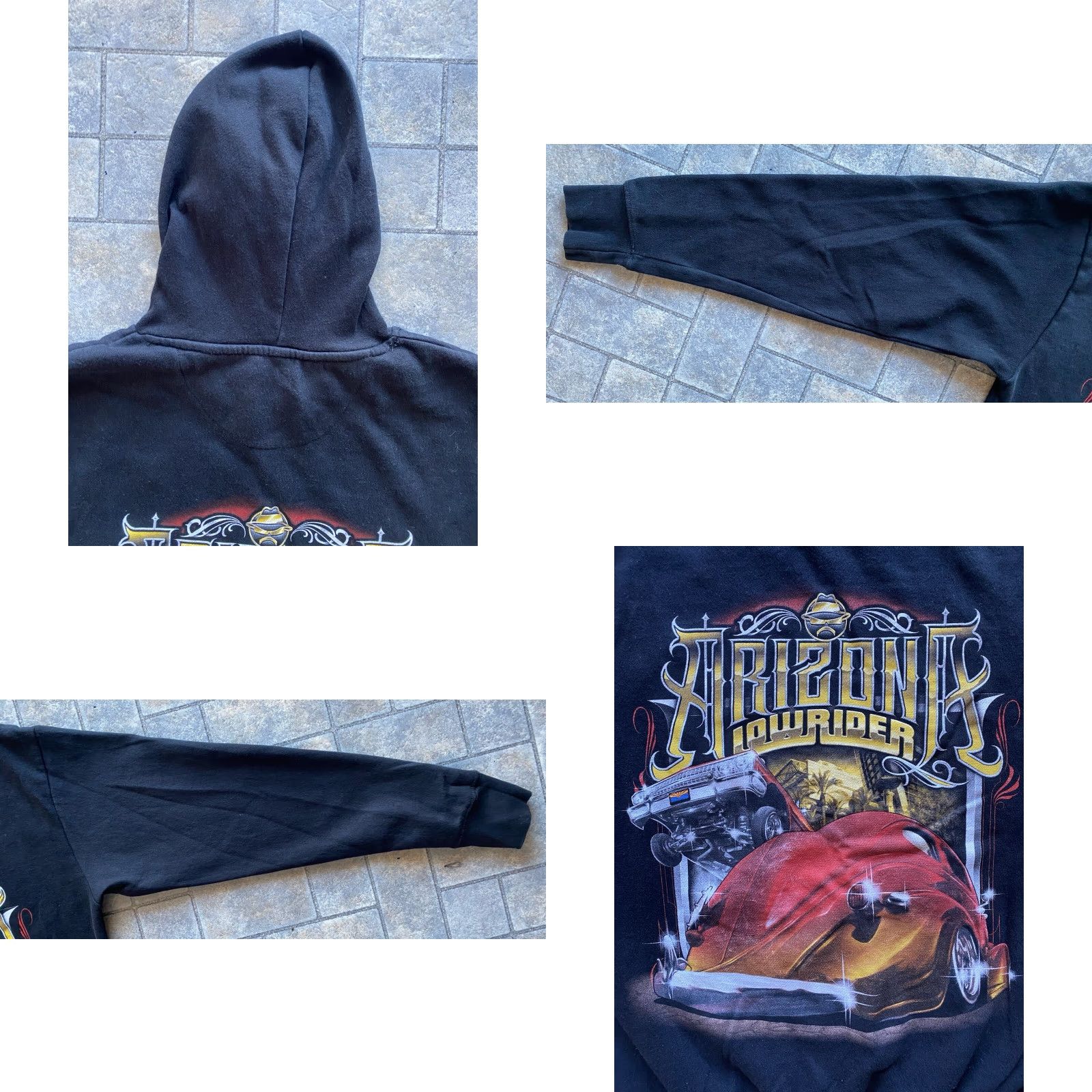 Vintage Lowrider Hoodie Car Show Black Pullover M Men’s Medium Size US M / EU 48-50 / 2 - 10 Thumbnail