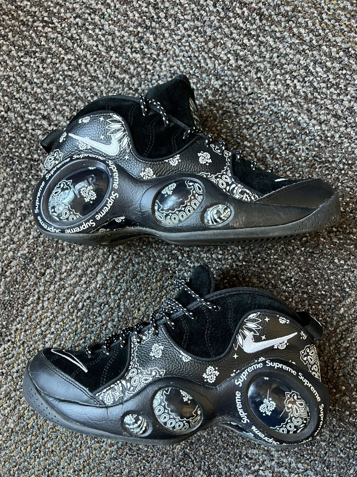 Nike × Supreme Supreme Zoom Flight 95 “Black Paisley” Size US 9 / EU 42 - 3 Thumbnail